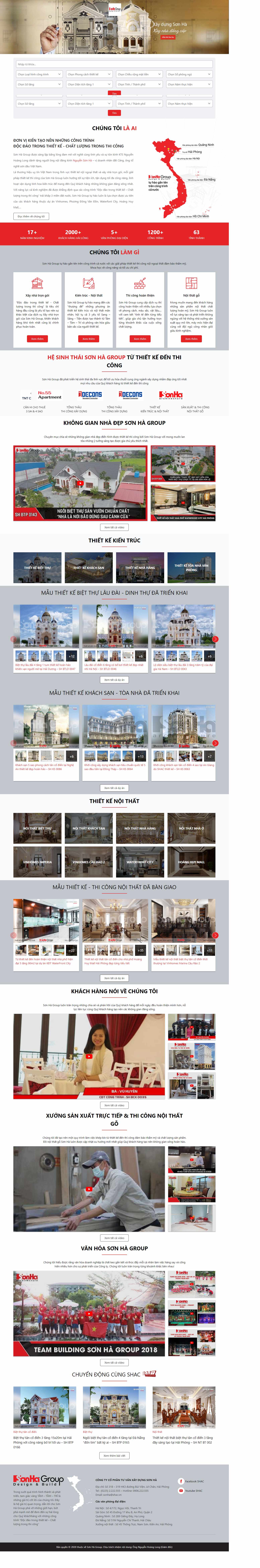 Thiết kế Website Web Vật Liệu Xây Dựng - shacvn