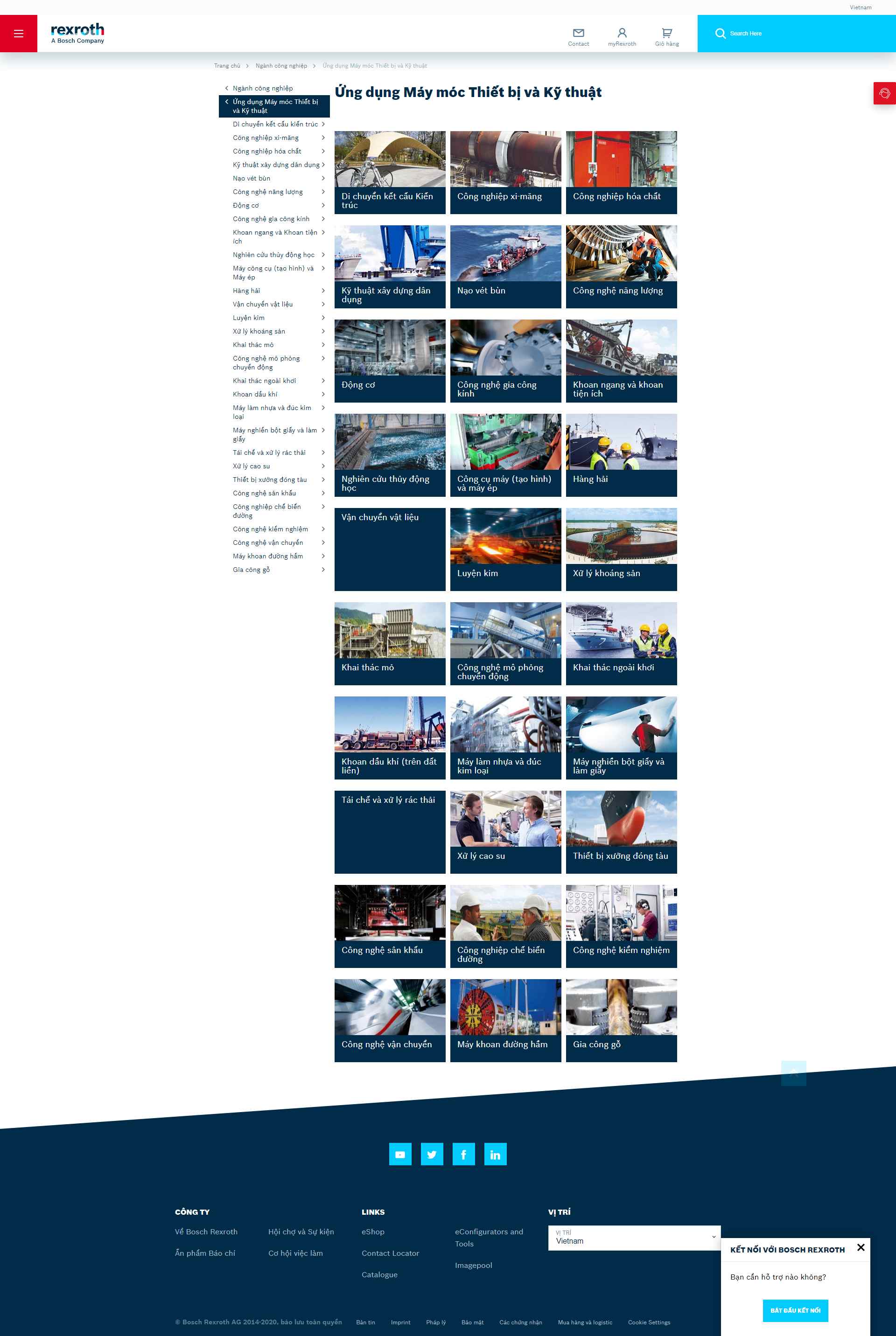 Thiết kế Website web máy móc công nghiệp - wwwboschrexrothcom