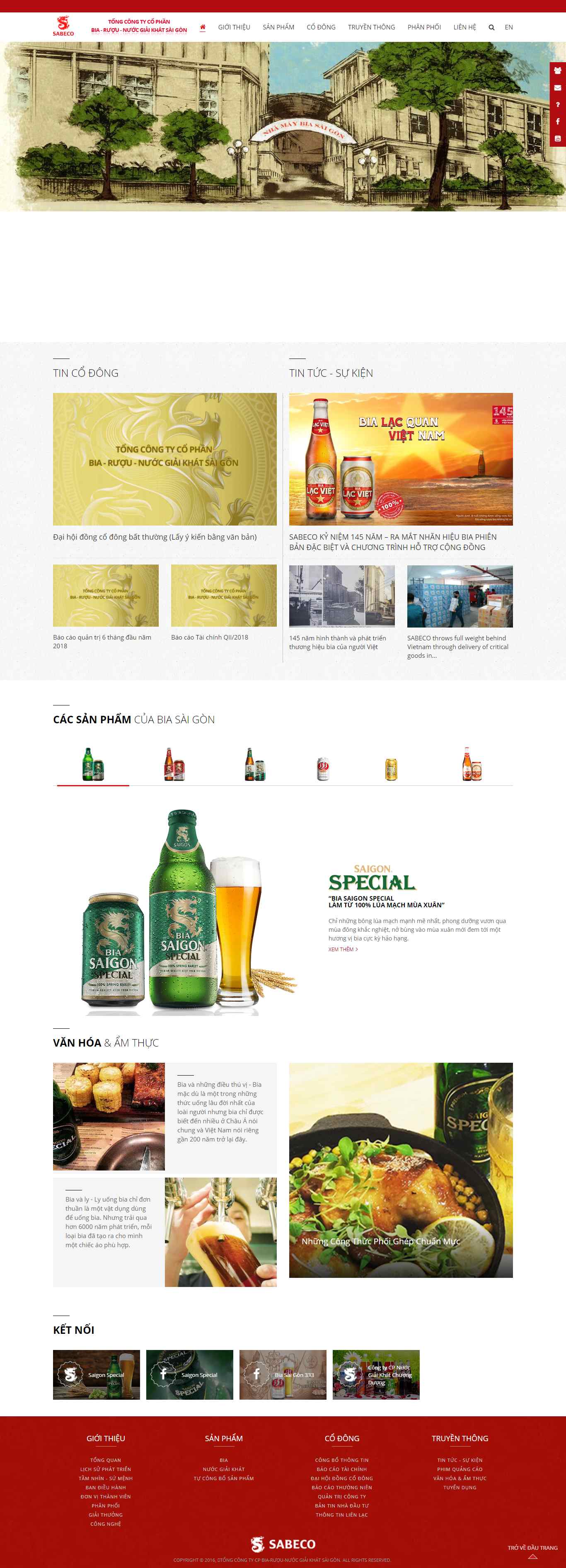Thiết kế Website Web BiaNước Giải Khát - wwwsabecocomvn