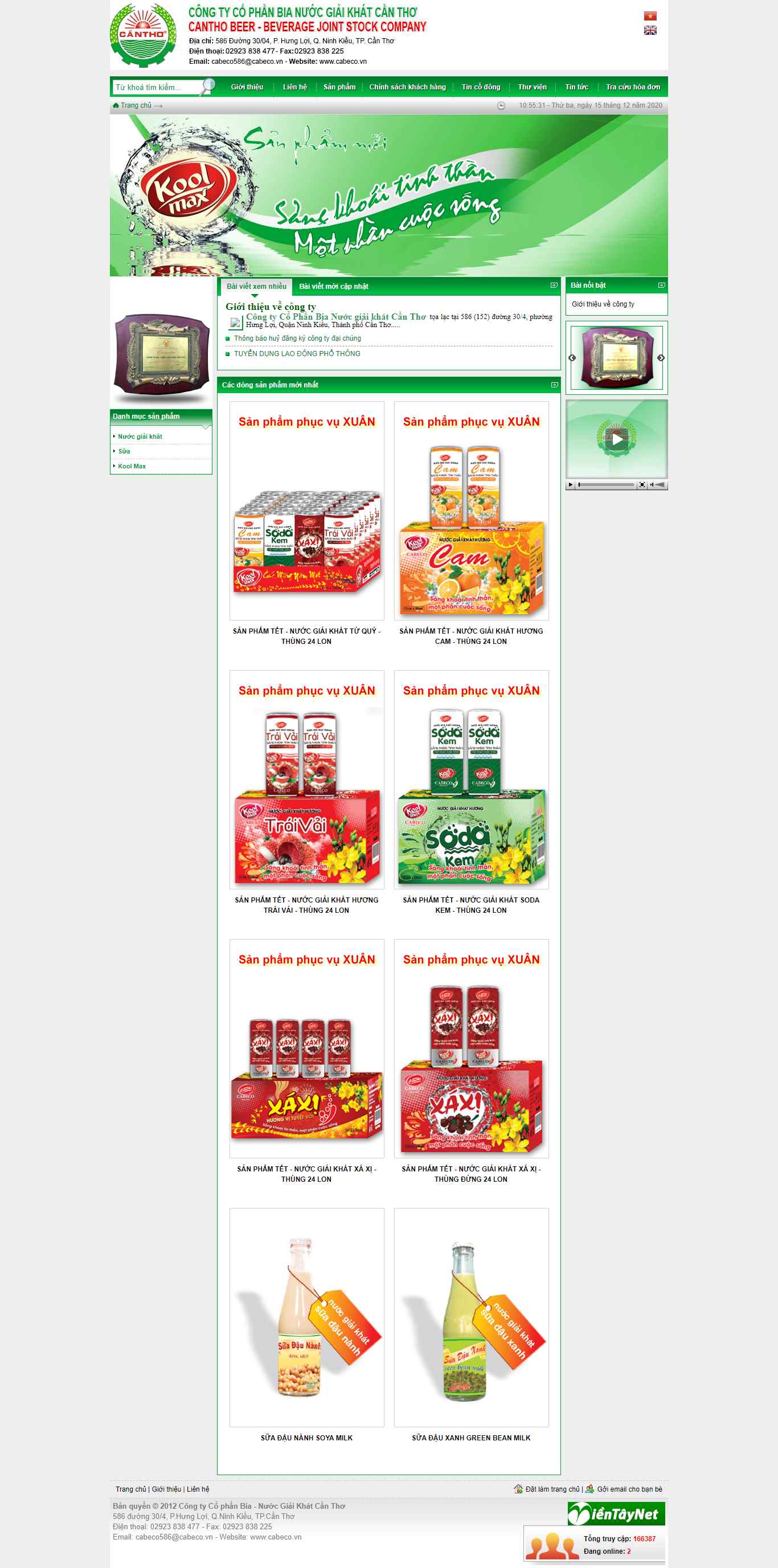 Thiết kế Website Web BiaNước Giải Khát - wwwcabecovn