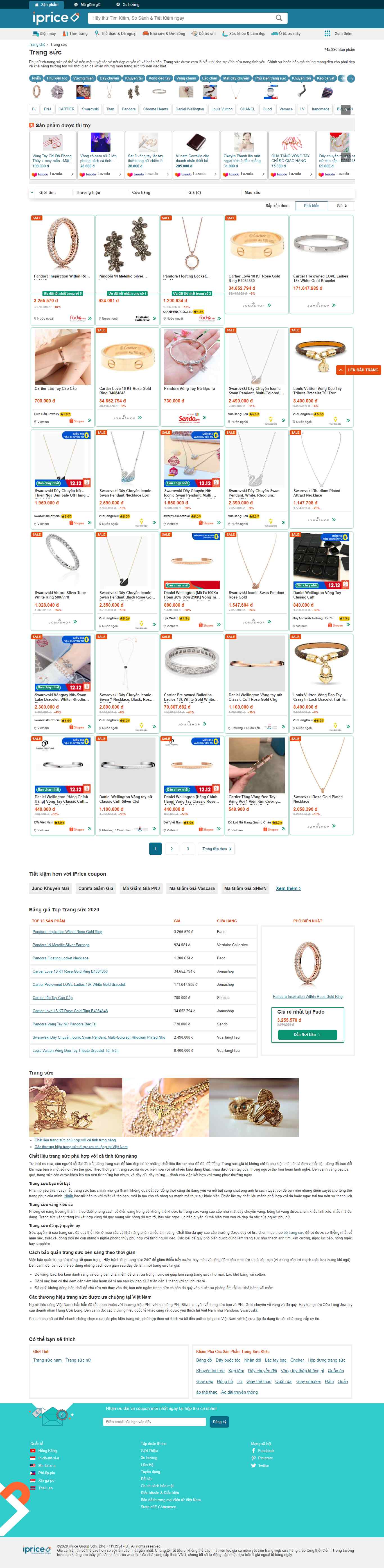 Thiết kế Website Web Vàng Bạc Trang Sức - ipricevn