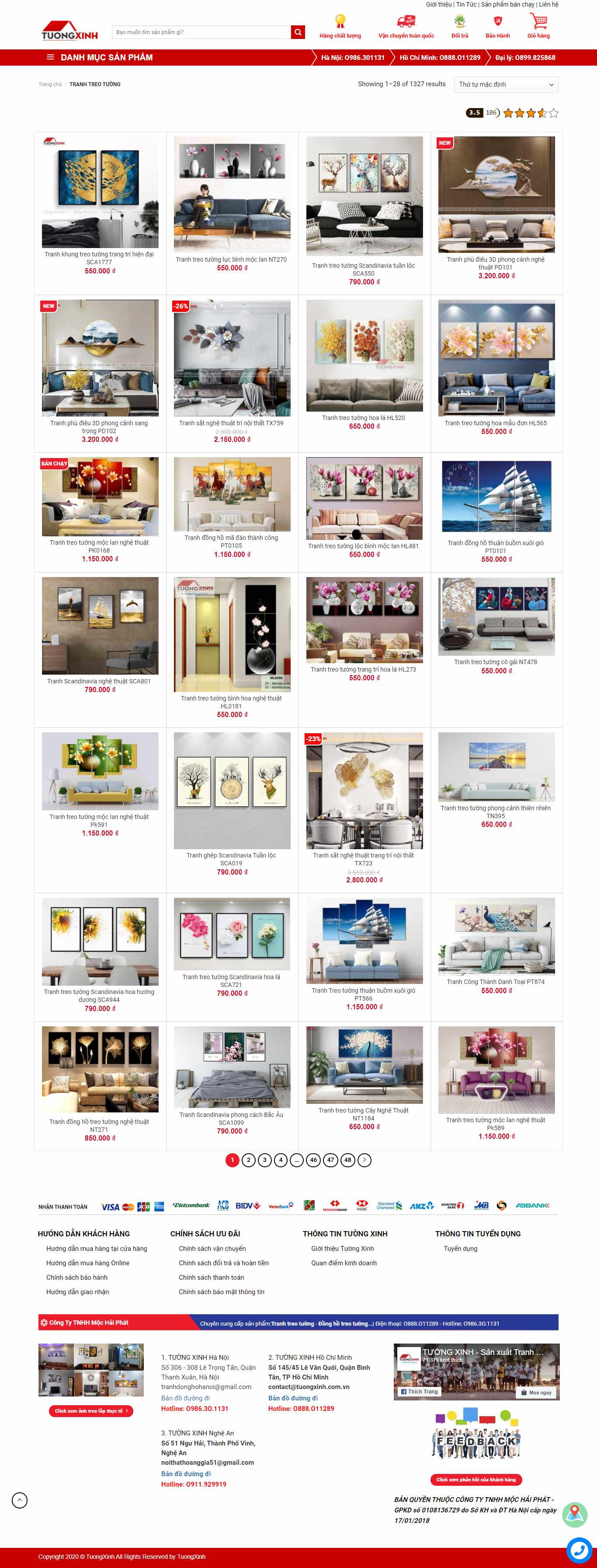 [cannguyenart] Thiết kế Website Web Bán Tranh Ảnh - tuongxinhcomvn