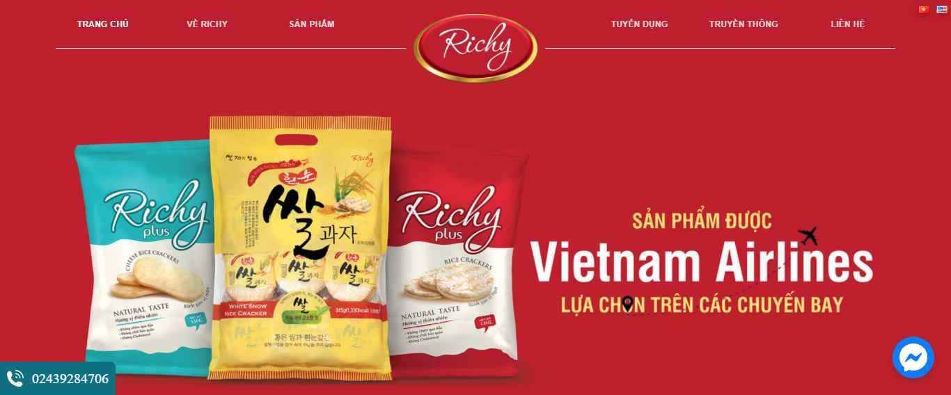 Thiết kế Website Web Bán Bánh Kẹo - richycomvn