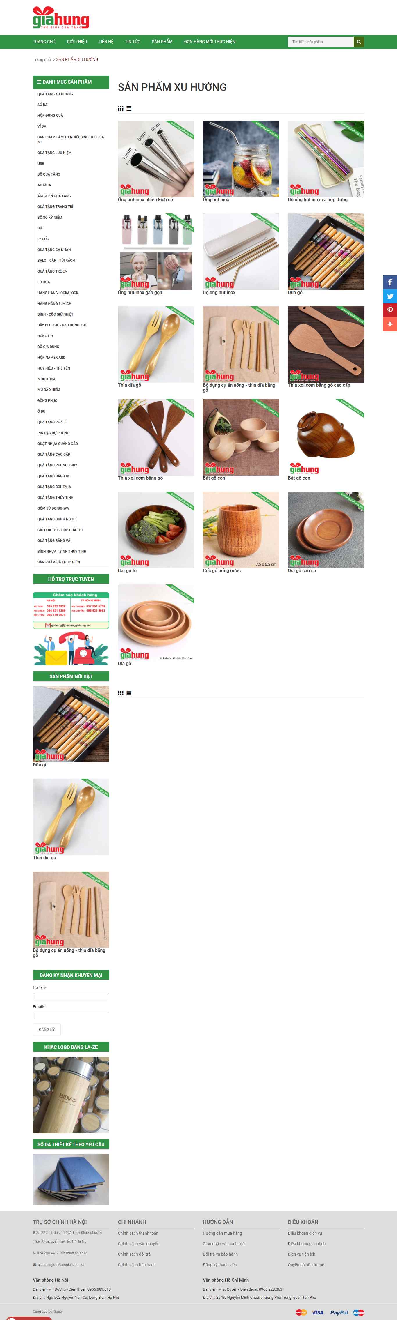 Thiết kế Website Web Vật Phẩm Quà Tặng - quatanggiahungnet