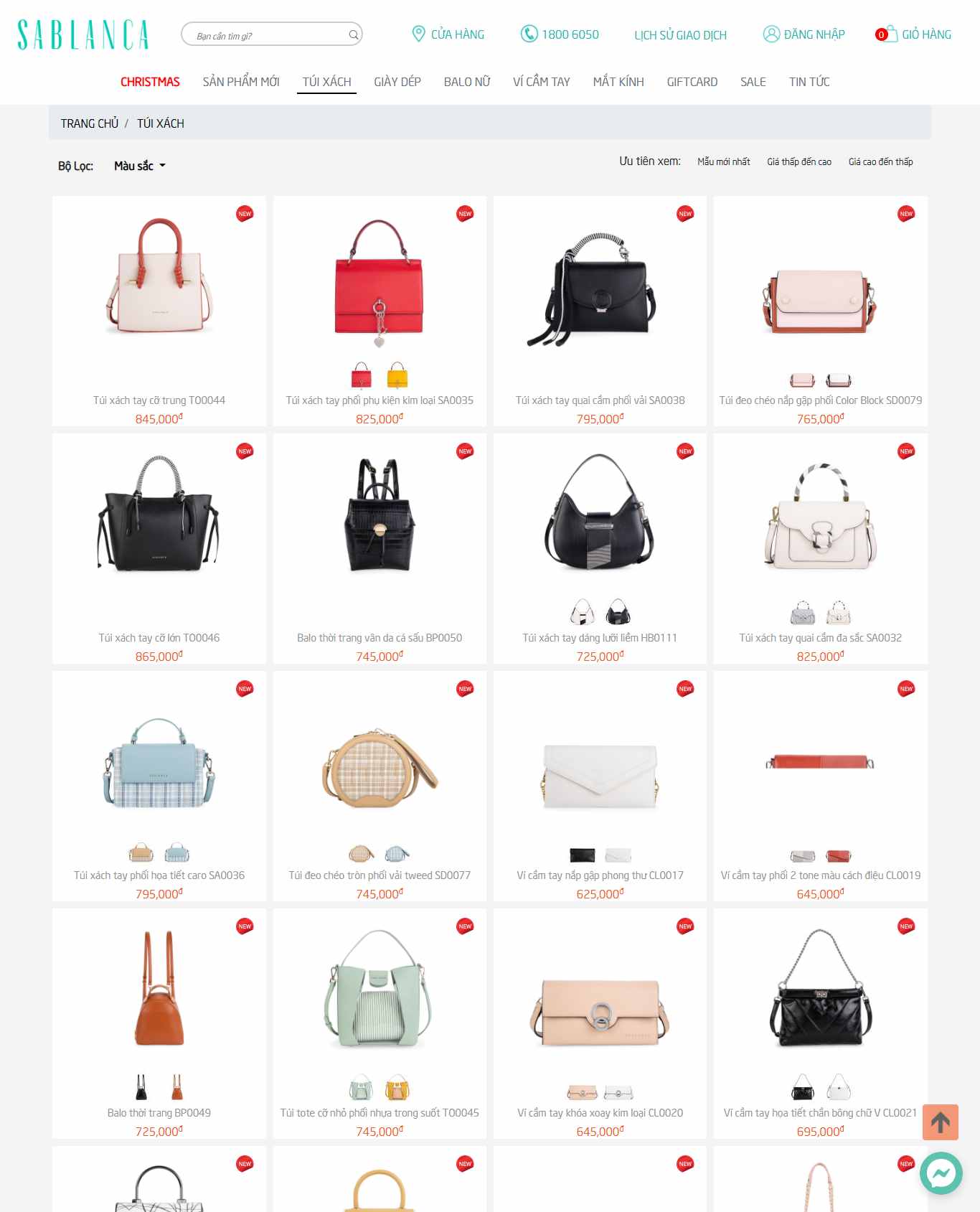 Thiết Kế Website Túi Xách Nữ Với Nhiều Mẫu Mã Bắt Mắt Của Các Thương Hiệu Nổi Tiếng - Vietwebgroup.Vn