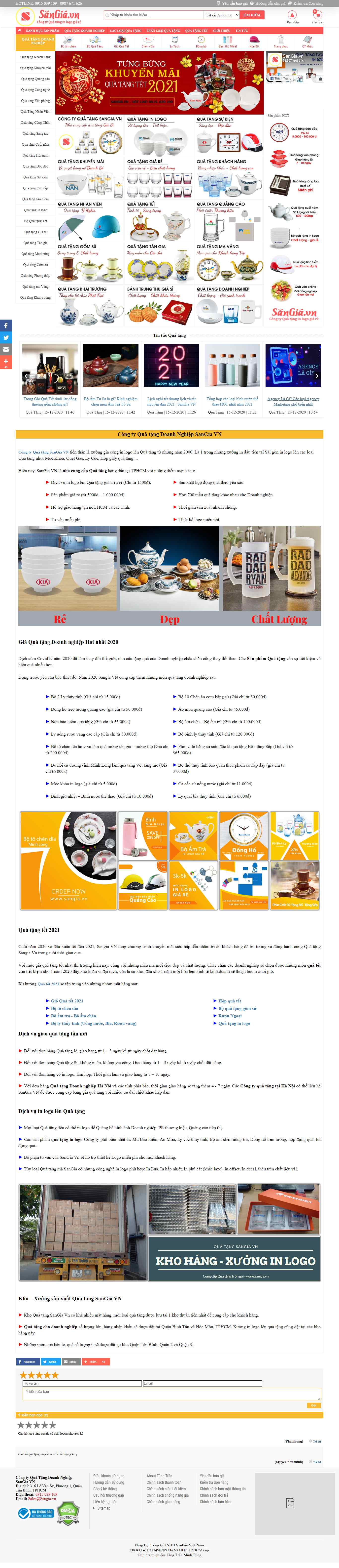 Thiết kế Website Web Vật Phẩm Quà Tặng - wwwsangiavn