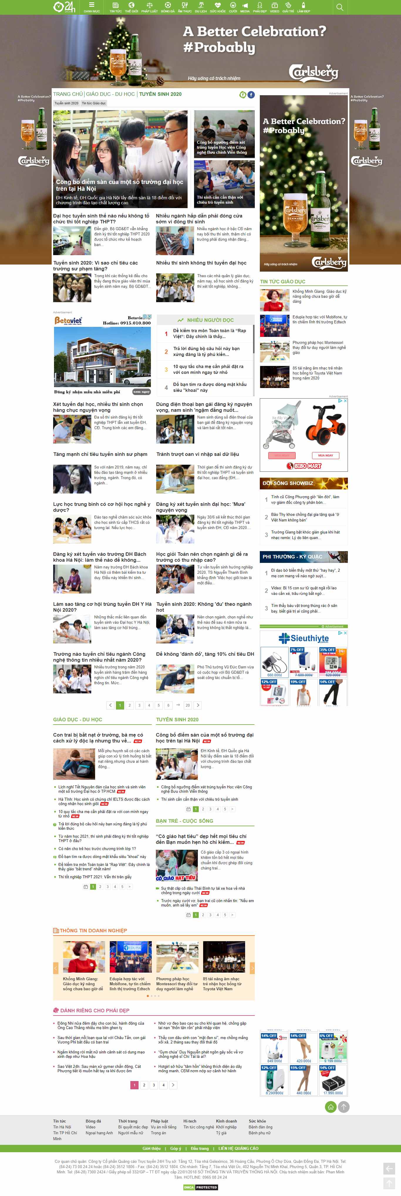 Thiết kế Website Web Tuyển Sinh - www24hcomvn