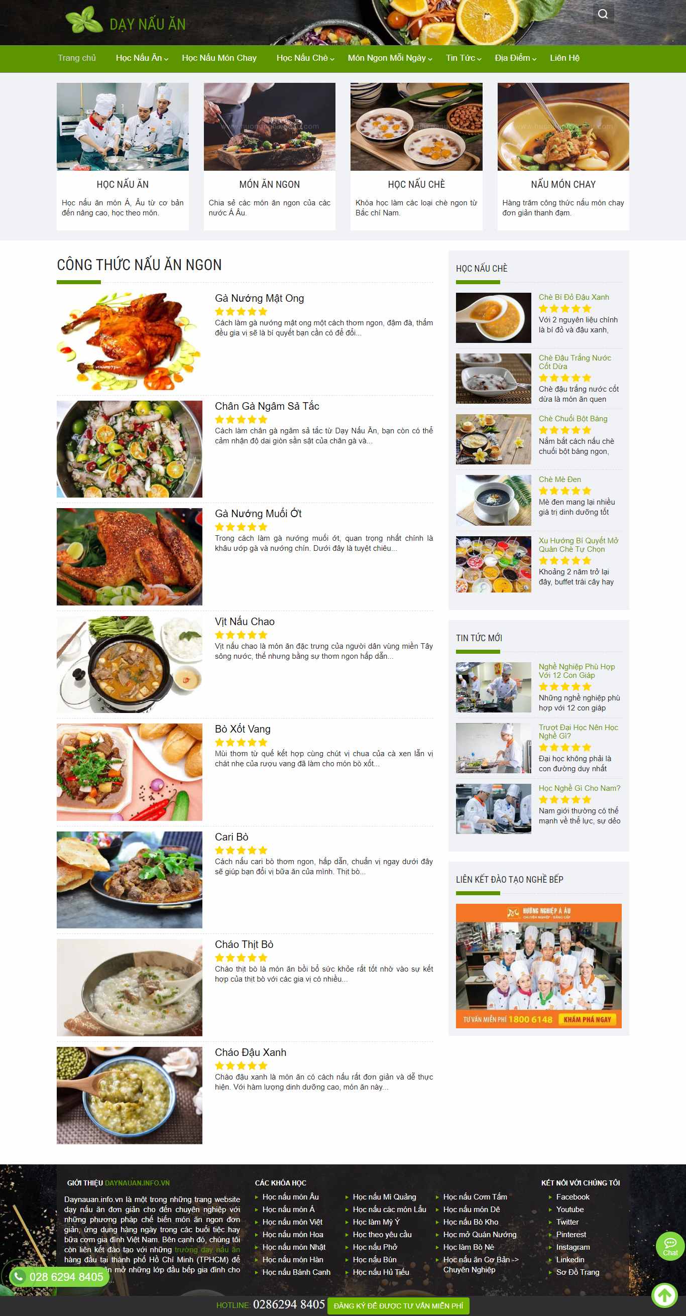 [meohaybotui] Thiết kế Website Web Dạy Nấu Ăn - daynauaninfovn