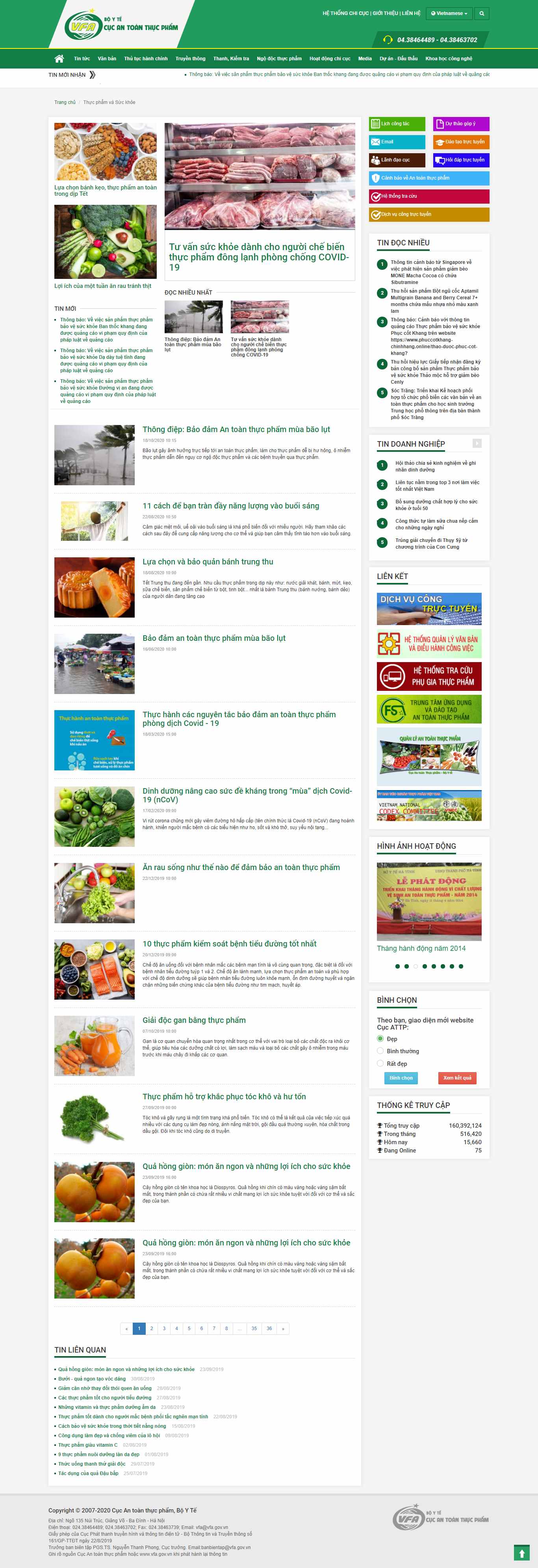 Thiết kế Website Web Thực Phẩm - vfagovvn