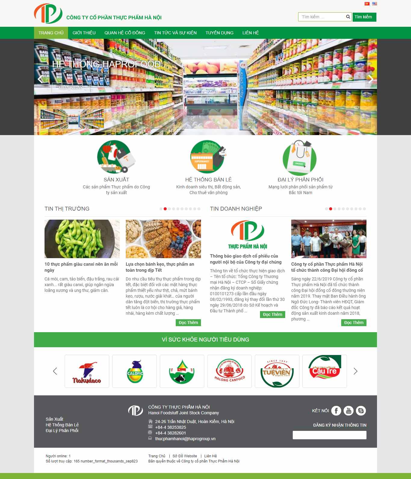 Thiết kế Website Web Thực Phẩm - thucphamhanoicomvn