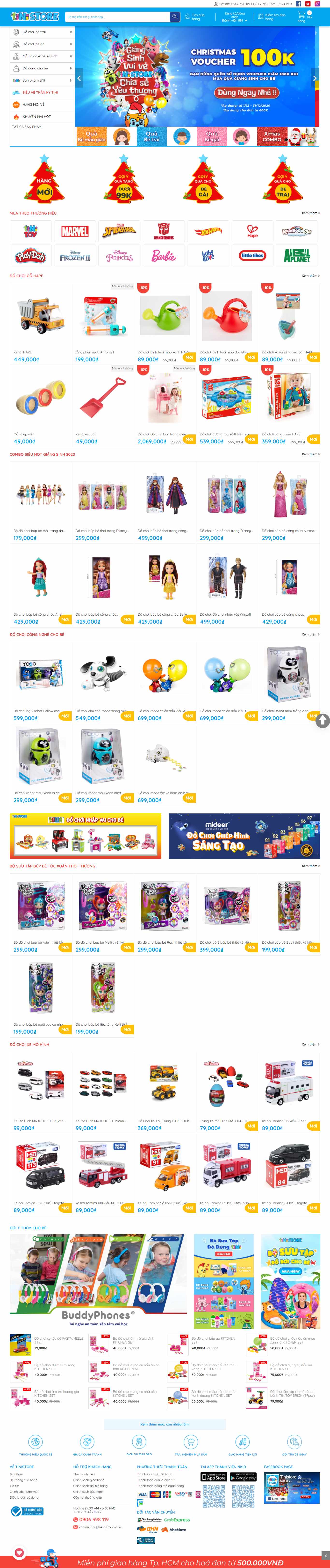 Thiết kế Website Web Bán Đồ Chơi Trẻ Em - tinistorecom