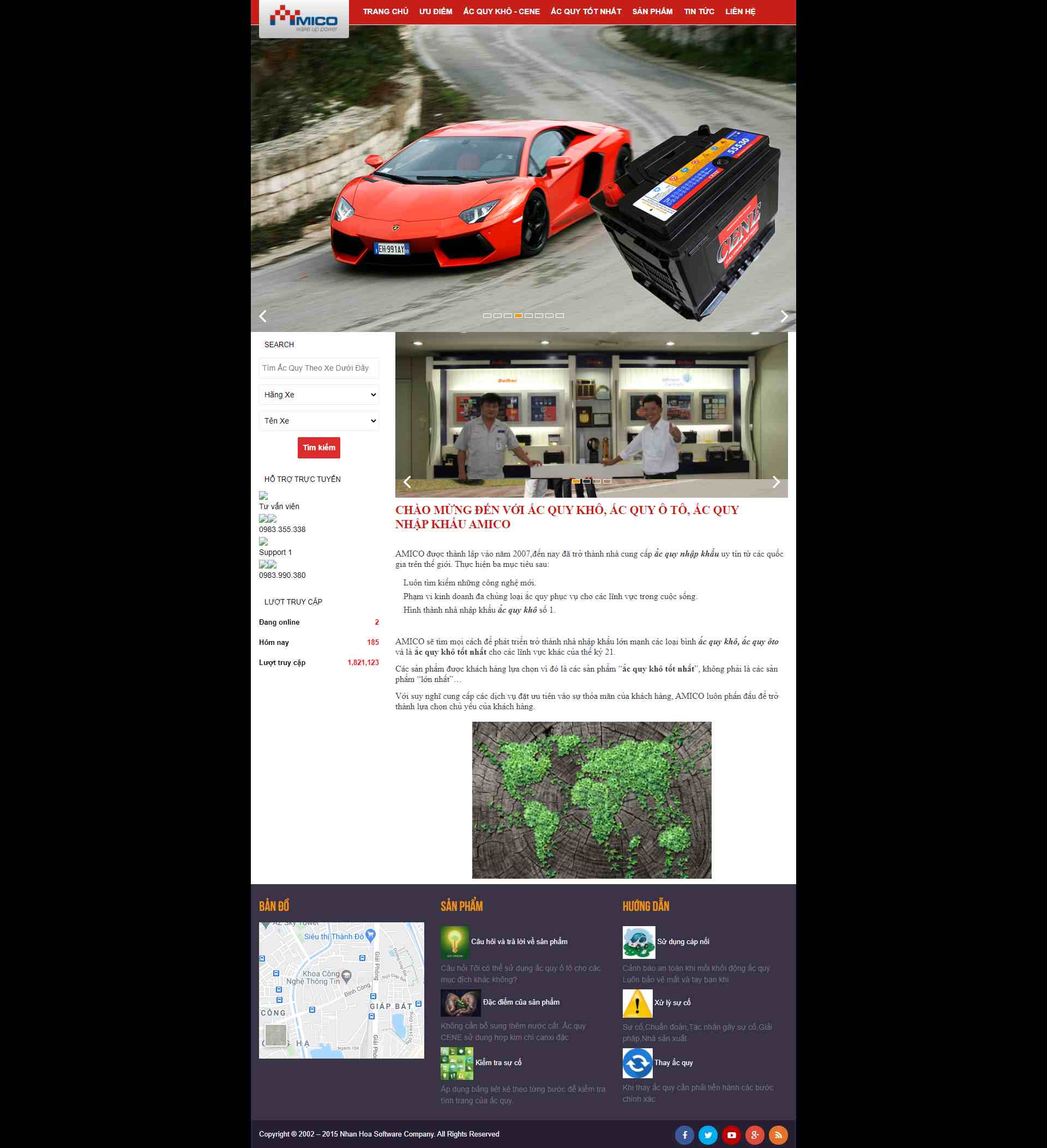 Thiết kế Website web ắc quy khô - wwwacquykhovn