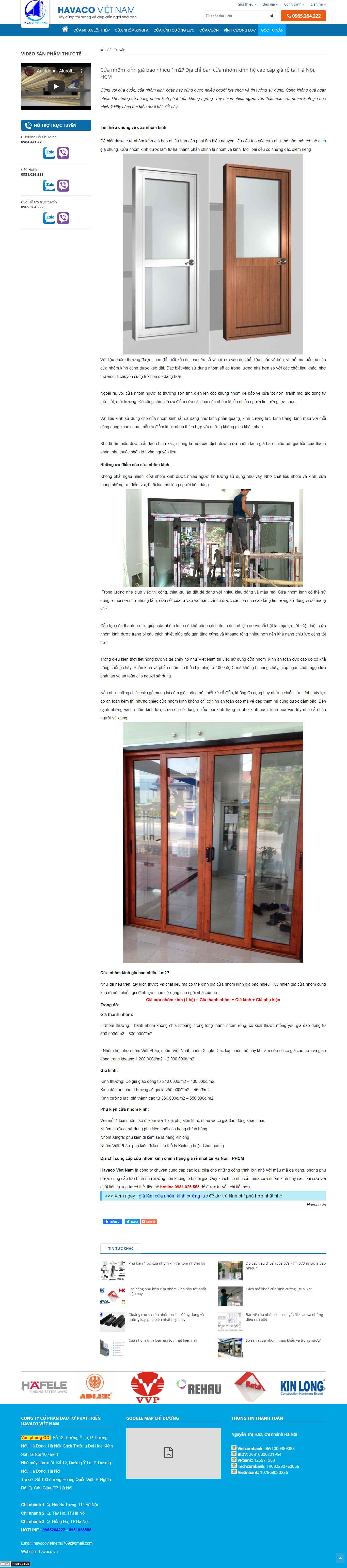 Thiết kế Website Web Bán Cửa - havacovn