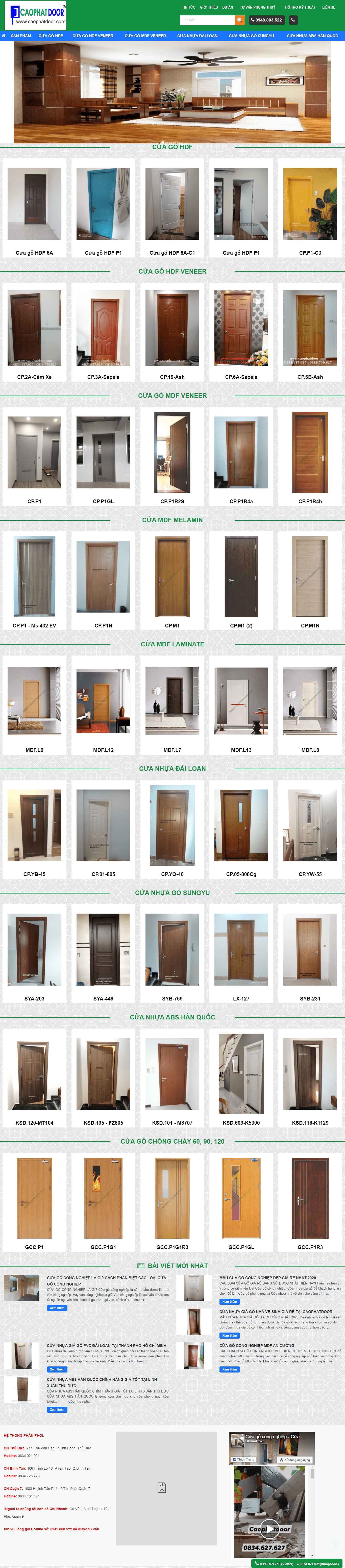 Thiết kế Website Web Bán Cửa - caophatdoorcom