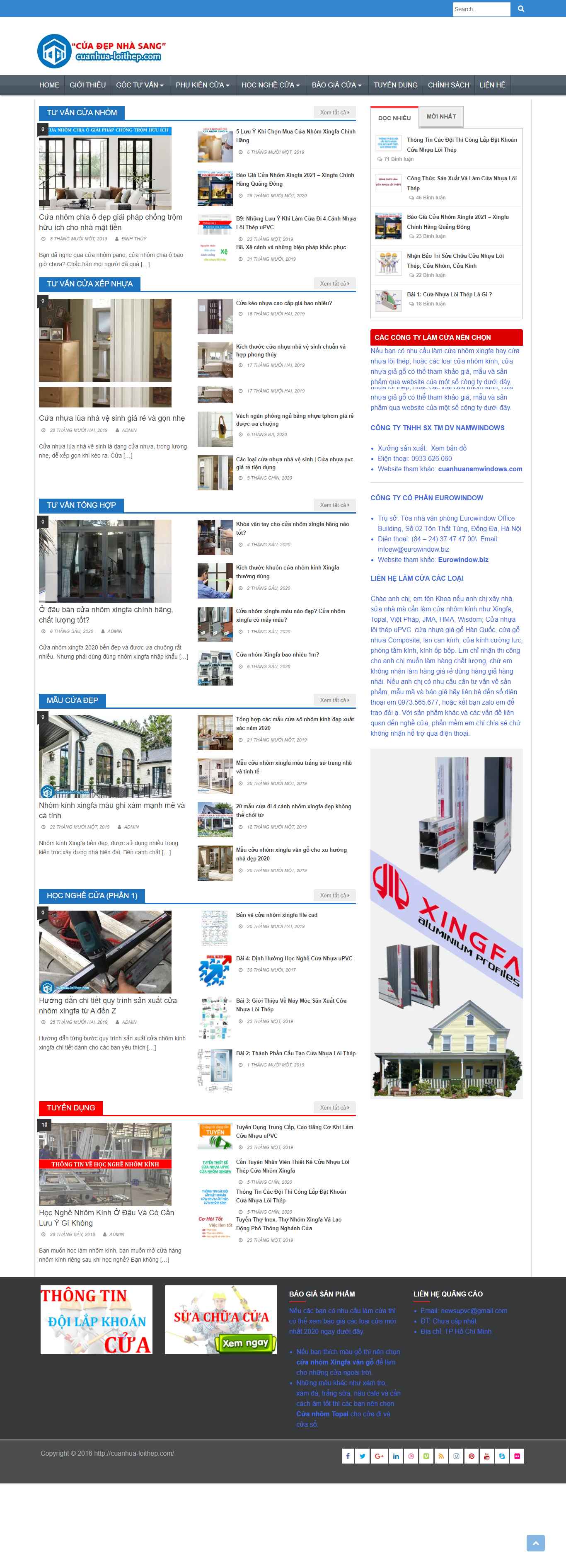 Thiết kế Website Web Bán Cửa - cuanhua-loithepcom