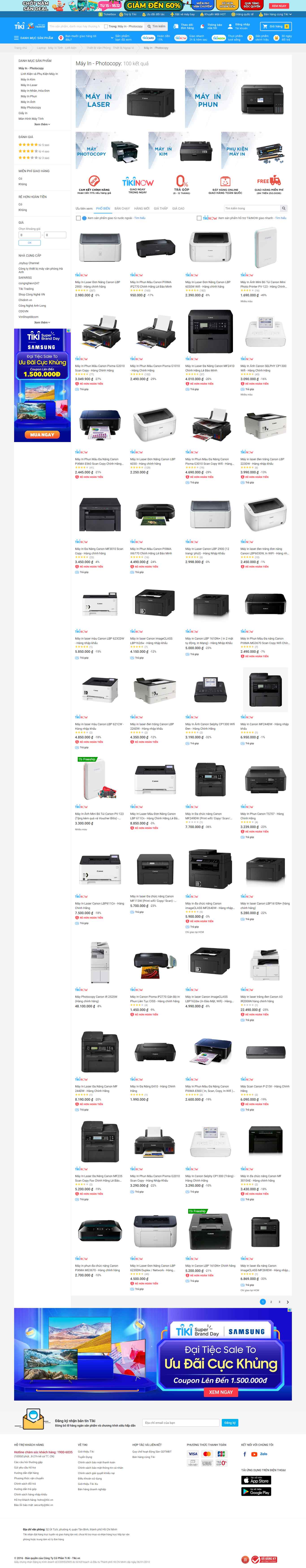 Thiết kế Website Web Máy In Máy Photocopy - tikivn