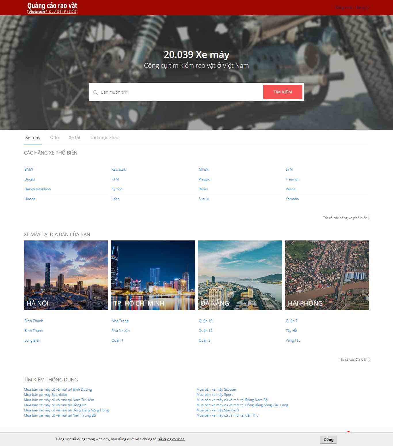 Thiết kế Website Web Bán Xe Máy - wwwvietnamplusvn