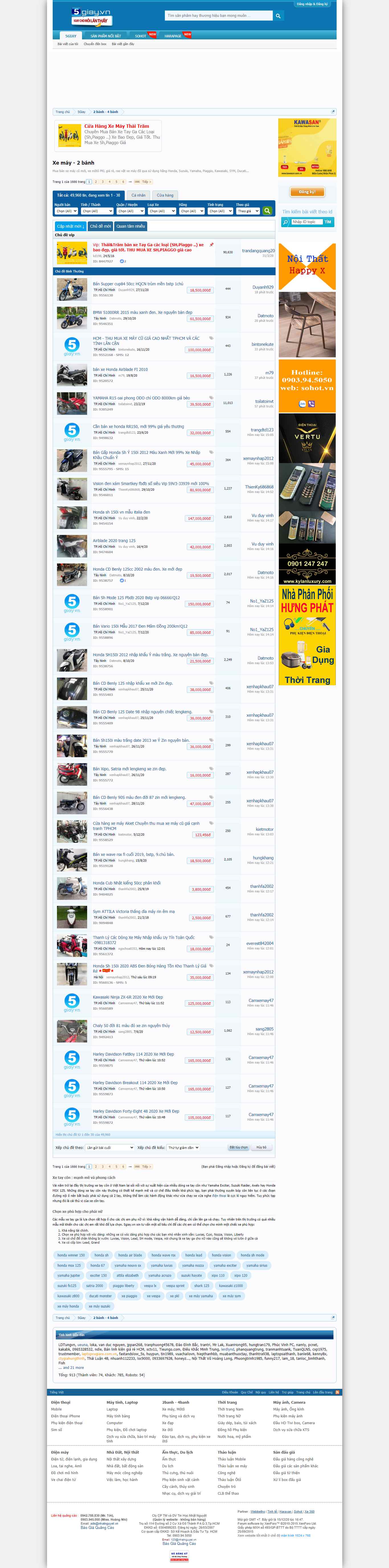 Thiết kế Website Web Bán Xe Máy - www5giayvn