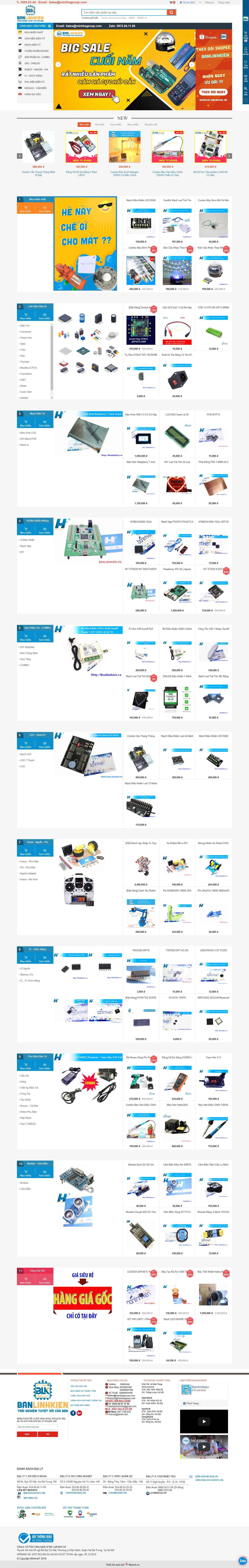 Thiết kế Website Web linh kiện điện tử - banlinhkiencom