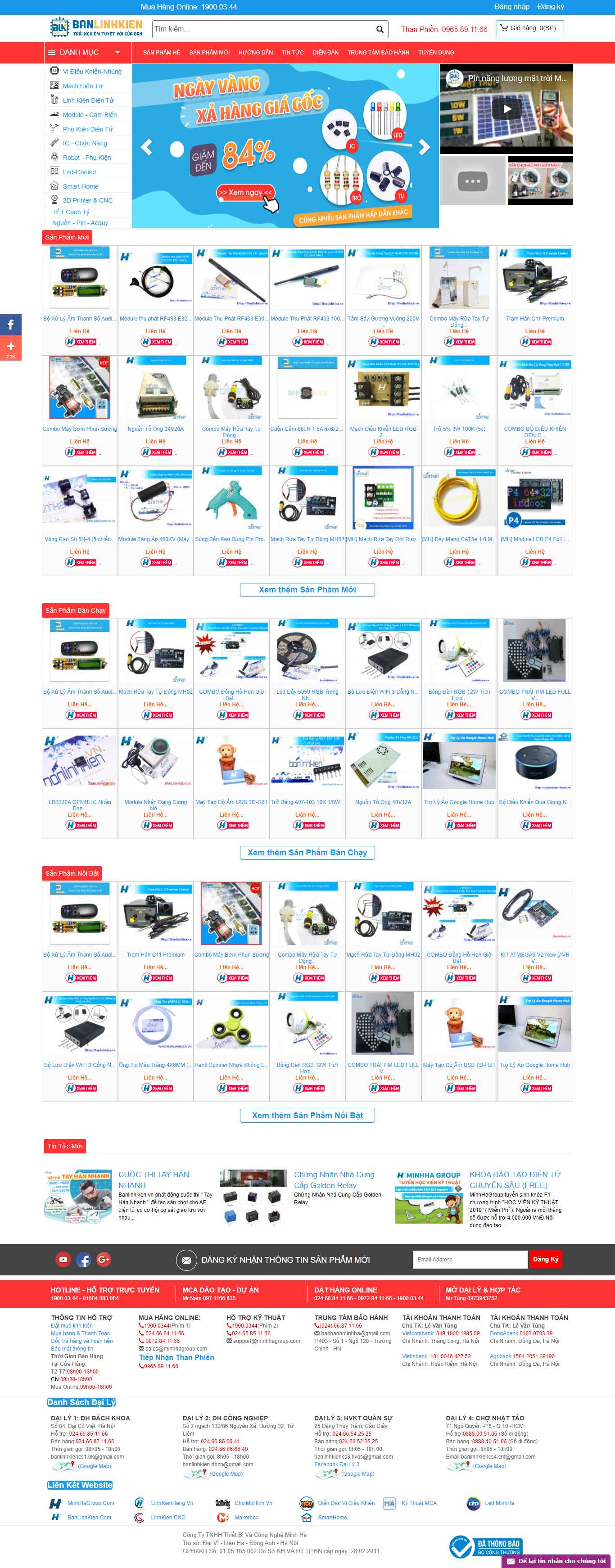 Thiết kế Website Web linh kiện điện tử - banlinhkienvn