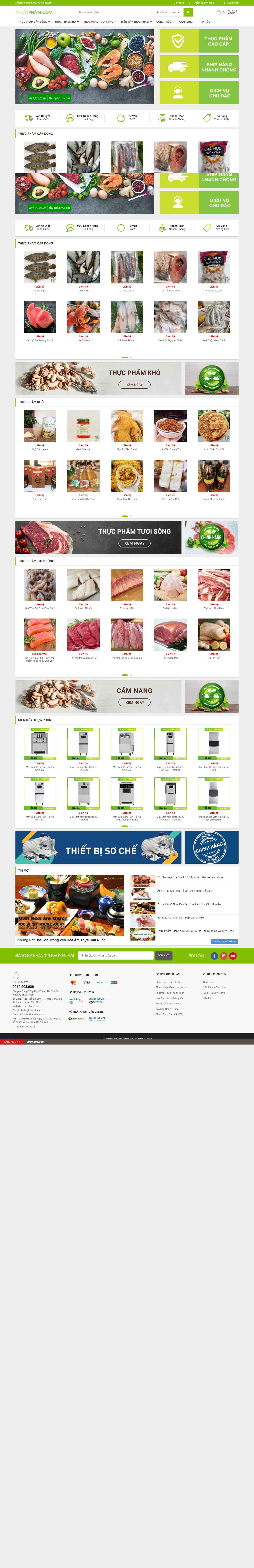 Thiết kế Website Web Thực Phẩm - thucphamcom