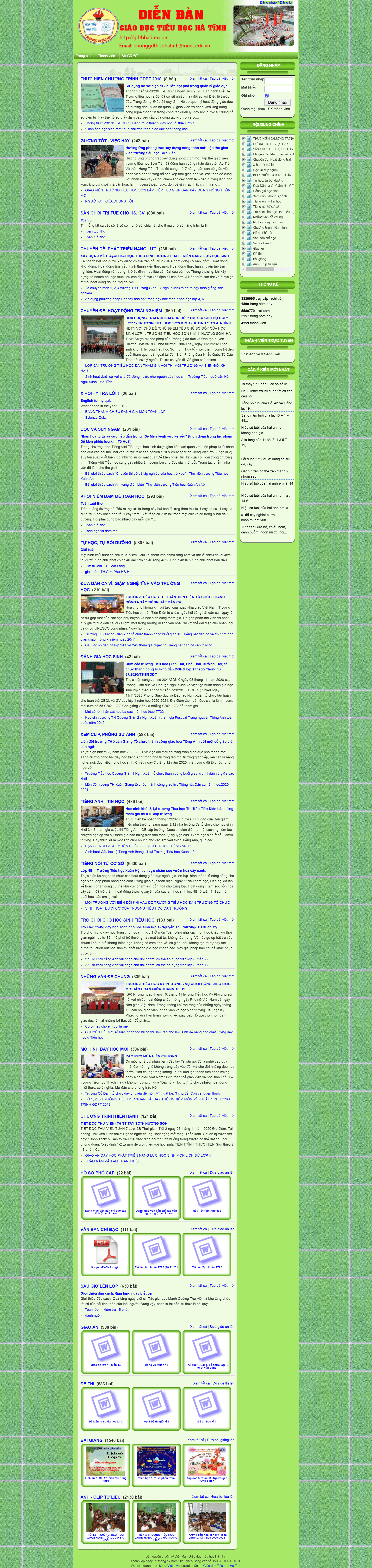 [giaoducthoidai] Thiết kế Website Web Diễn Đàn Giáo Dục - gdthhatinhvioletvn