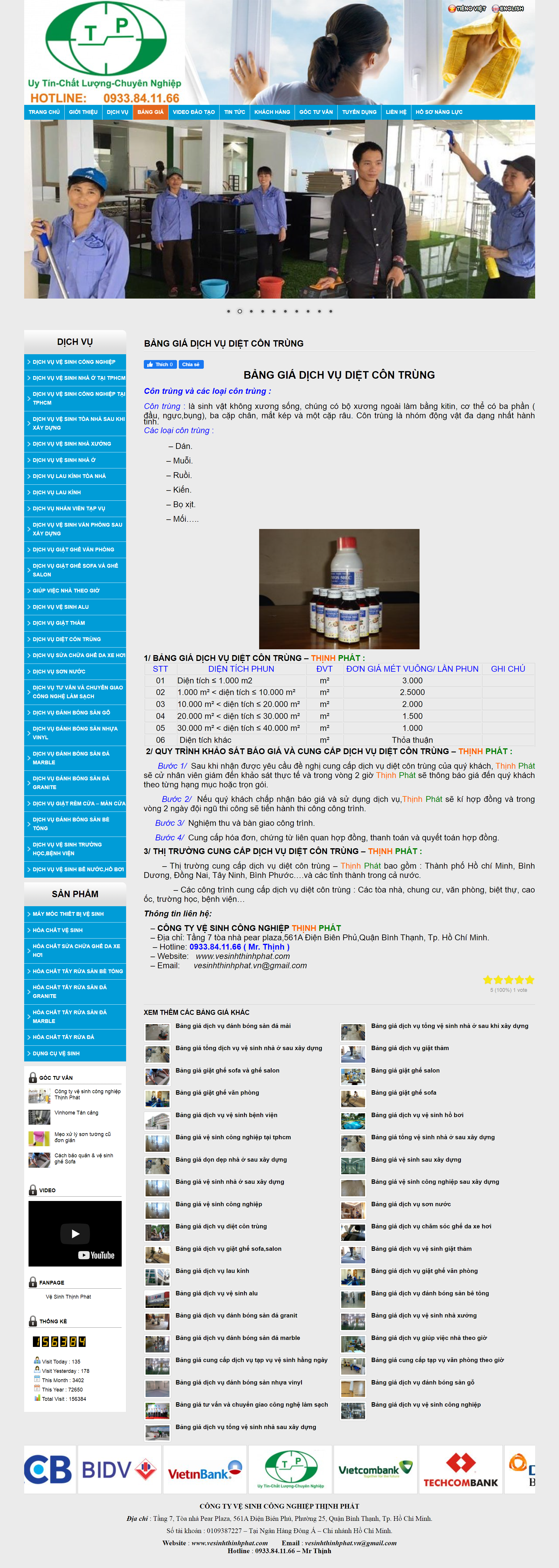 Thiết kế Website Web Dịch Vụ Diệt Côn Trùng - wwwvesinhthinhphatcom
