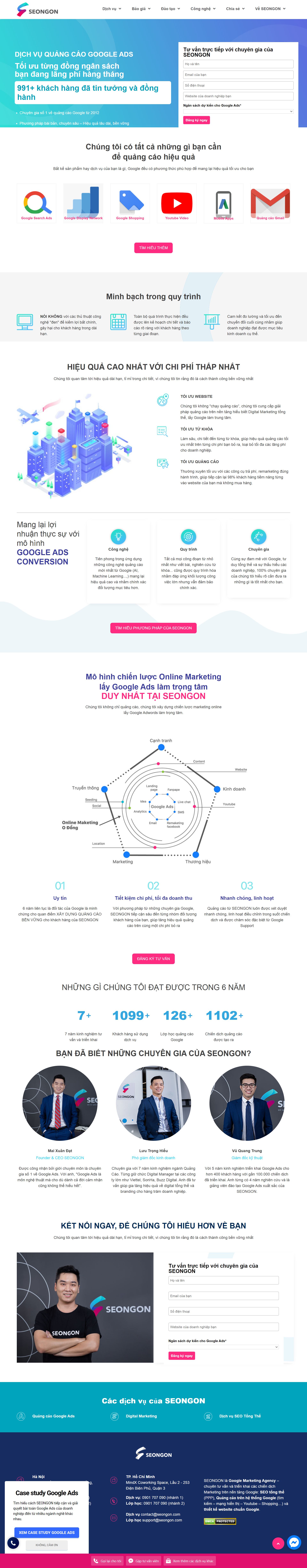 Thiết kế Website Web Quảng Cáo Google Adwords - seongoncom