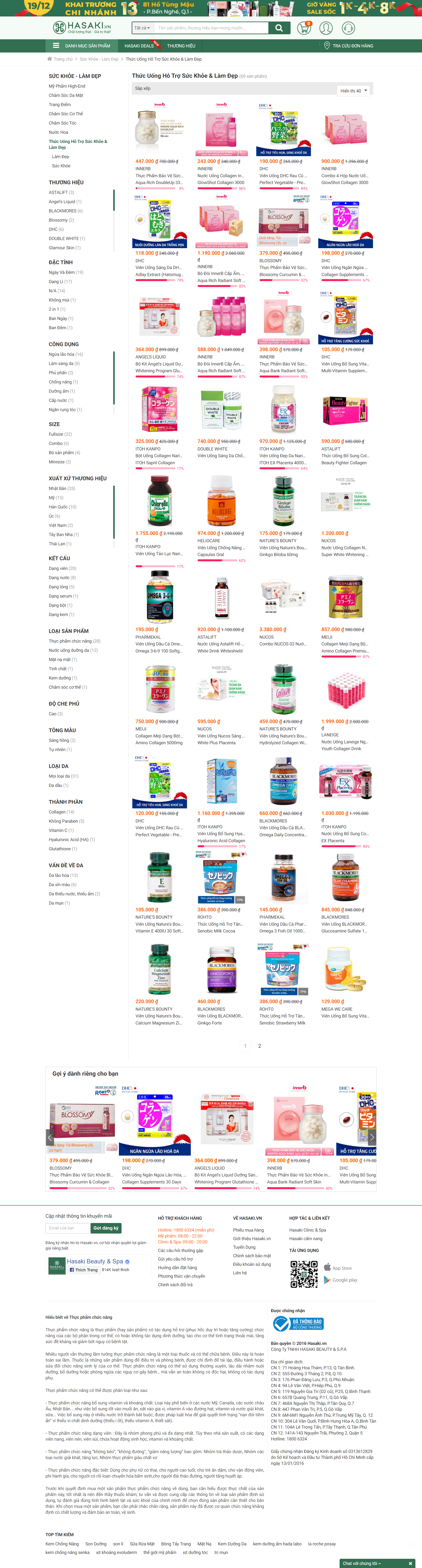 [myphamhana] Thiết kế Website Web thực phẩm chức năng - hasakivn