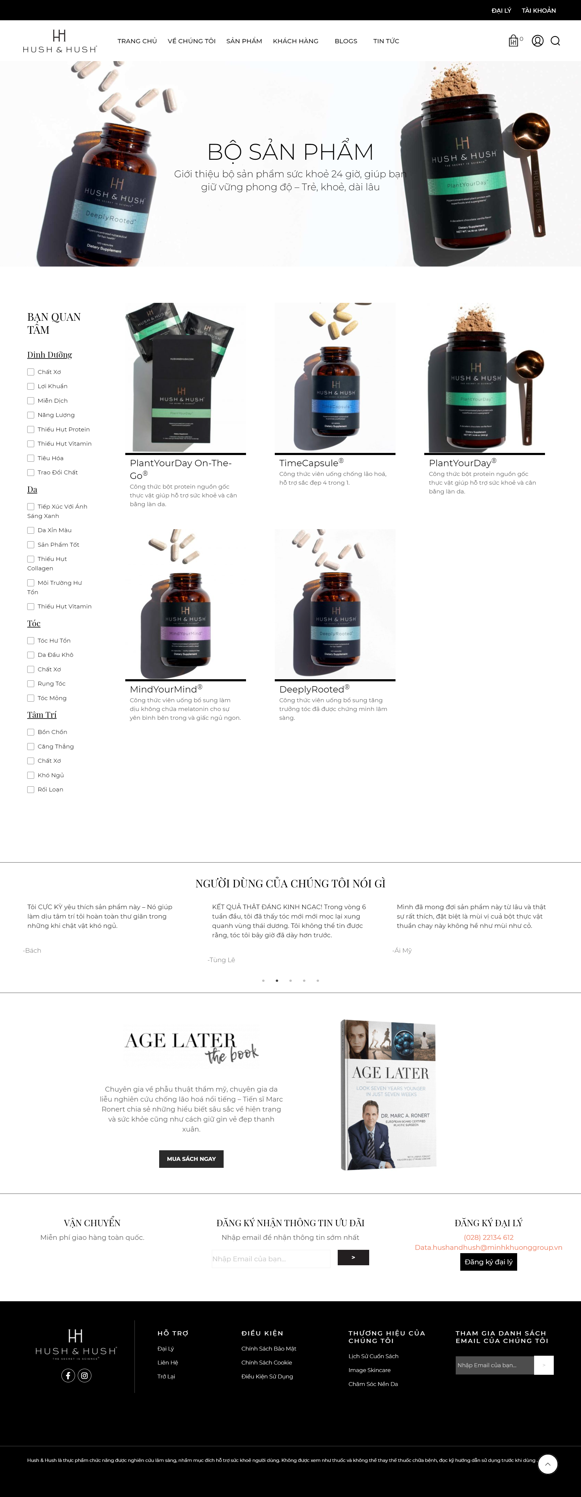 [myphamhana] Thiết kế Website Web thực phẩm chức năng - hushandhushvn