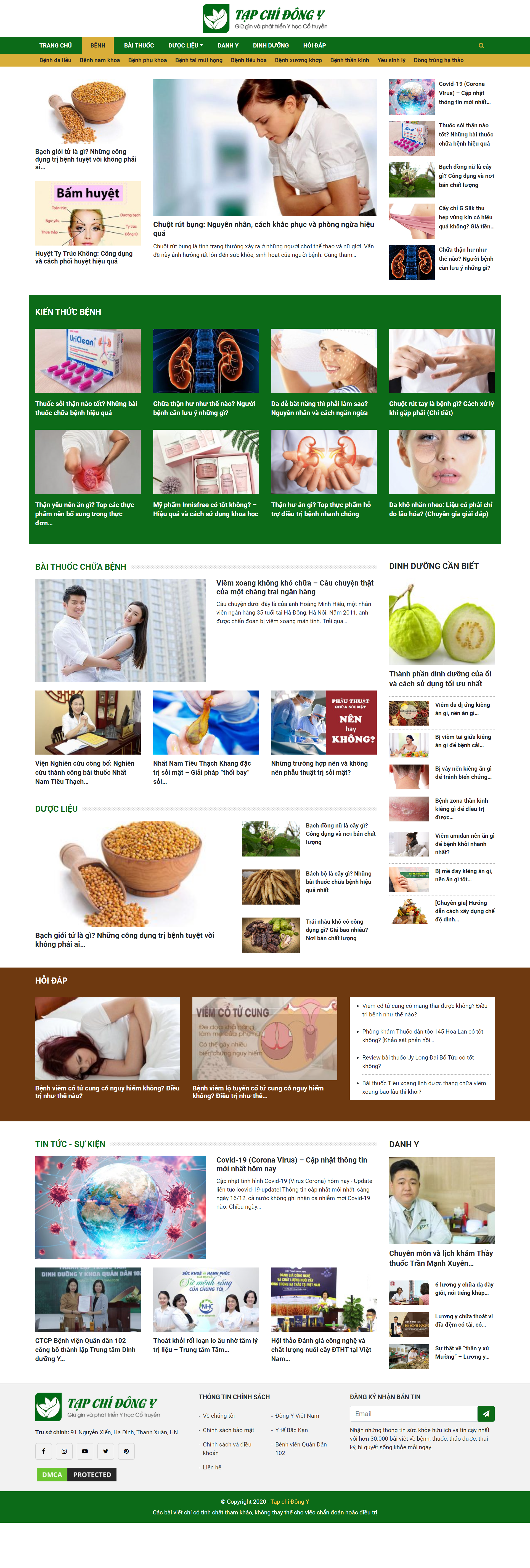 Thiết kế Website Web đông y - wwwtapchidongyorg