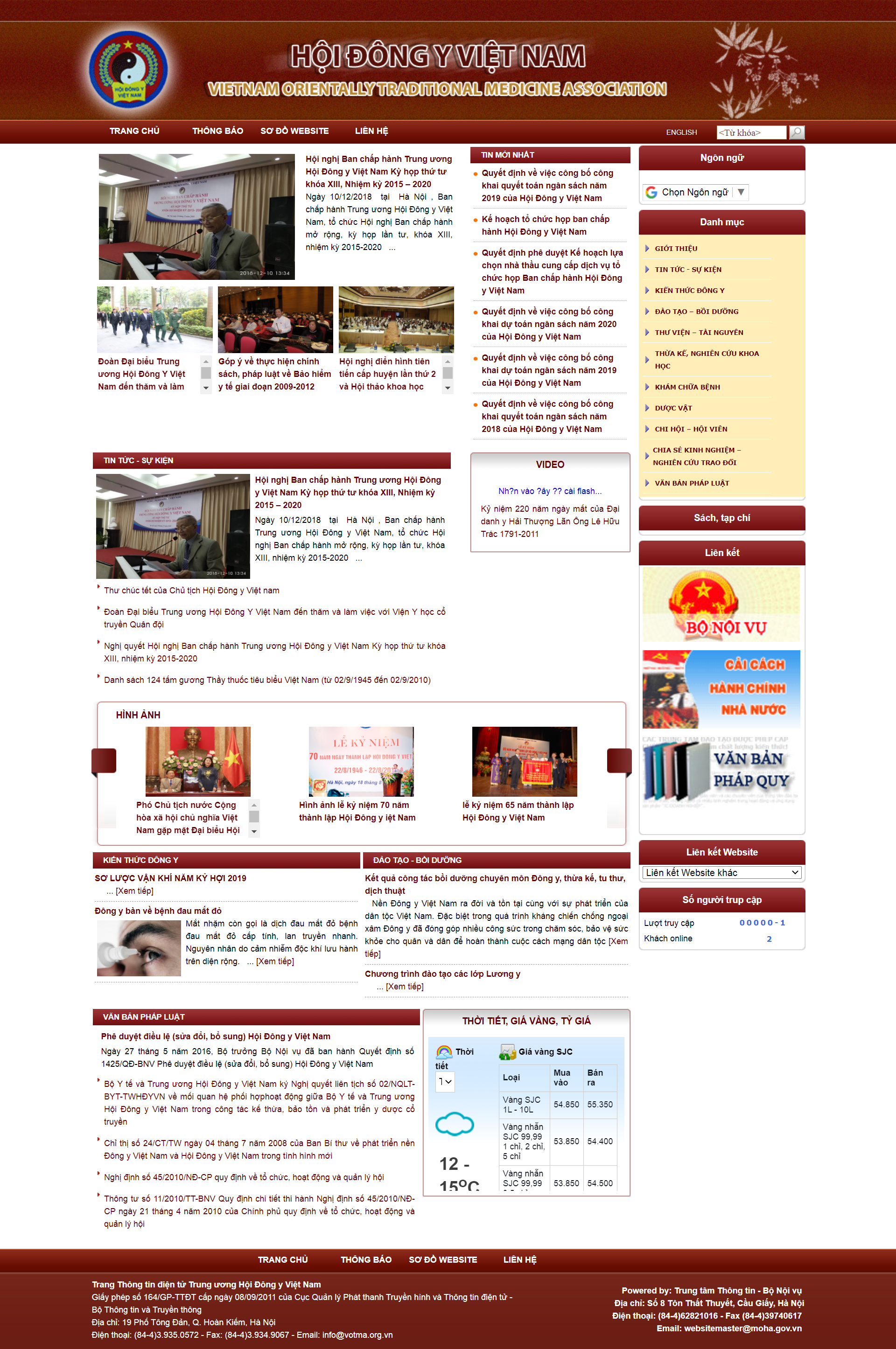 Thiết kế Website Web đông y - hoidongyvn