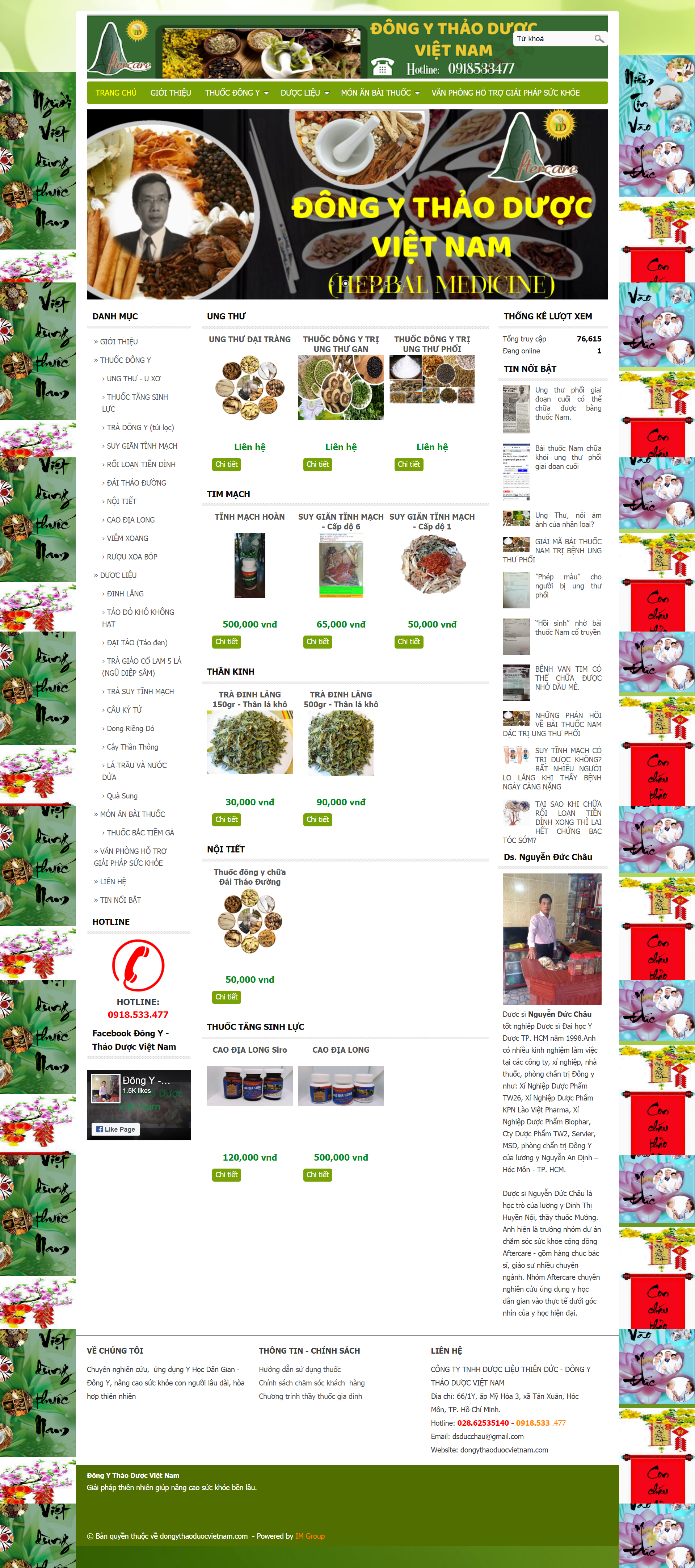 Thiết kế Website Web đông y - dongythaoduocvietnamcom