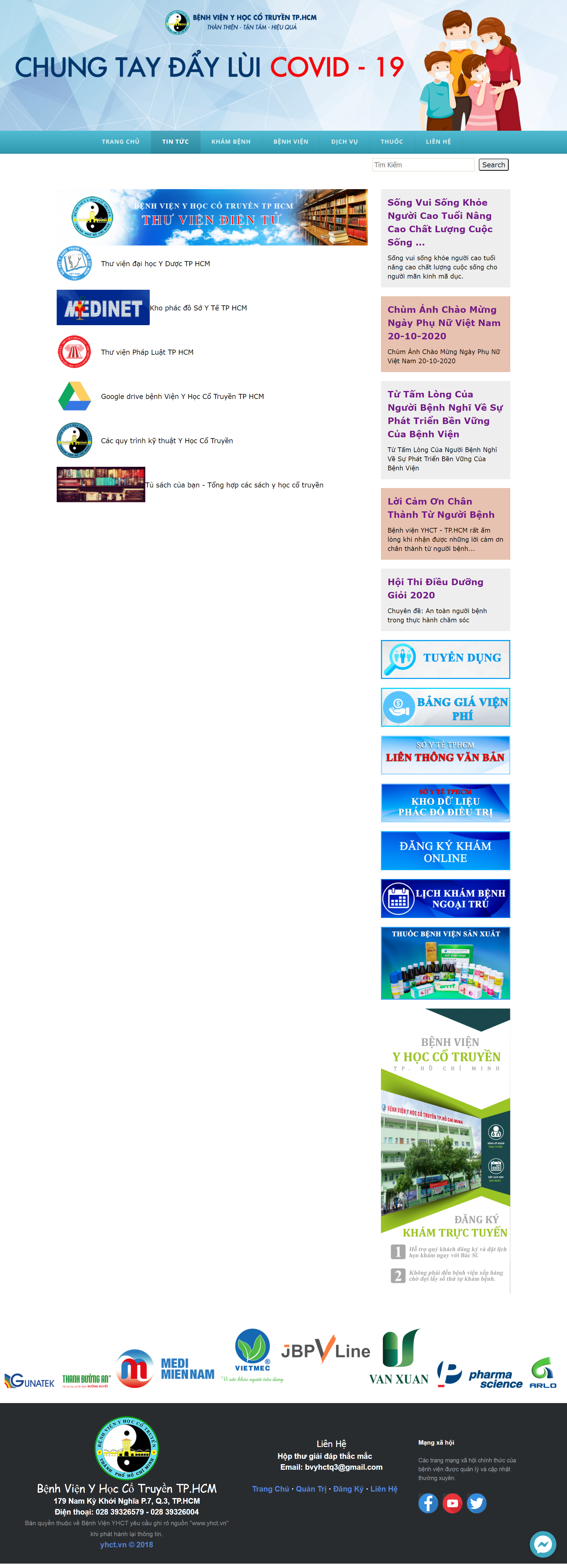 Thiết kế Website Web đông y - wwwyhctvn