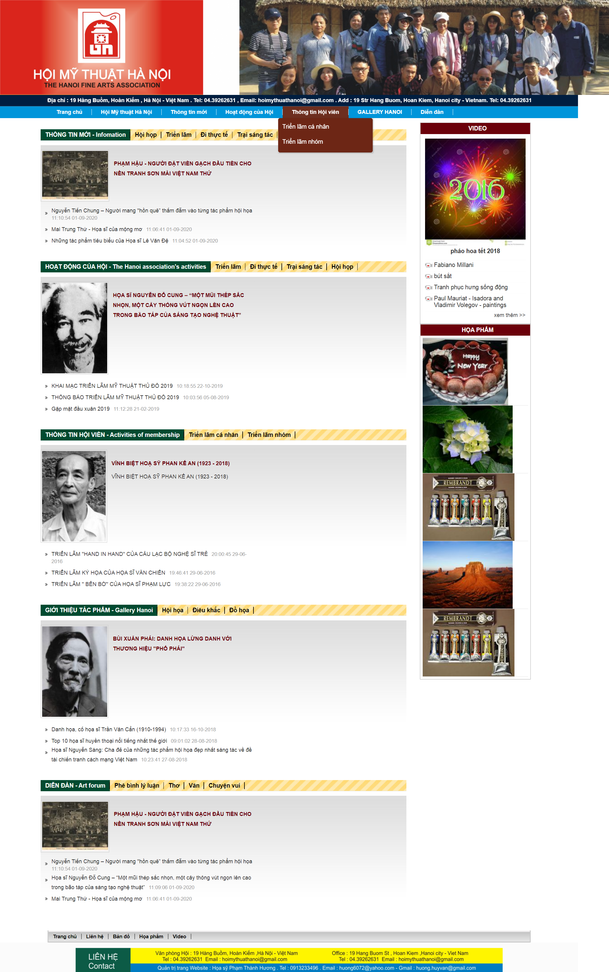 [teppiart] Thiết kế Website Web nghệ thuật mỹ thuật - hoimythuathanoicom