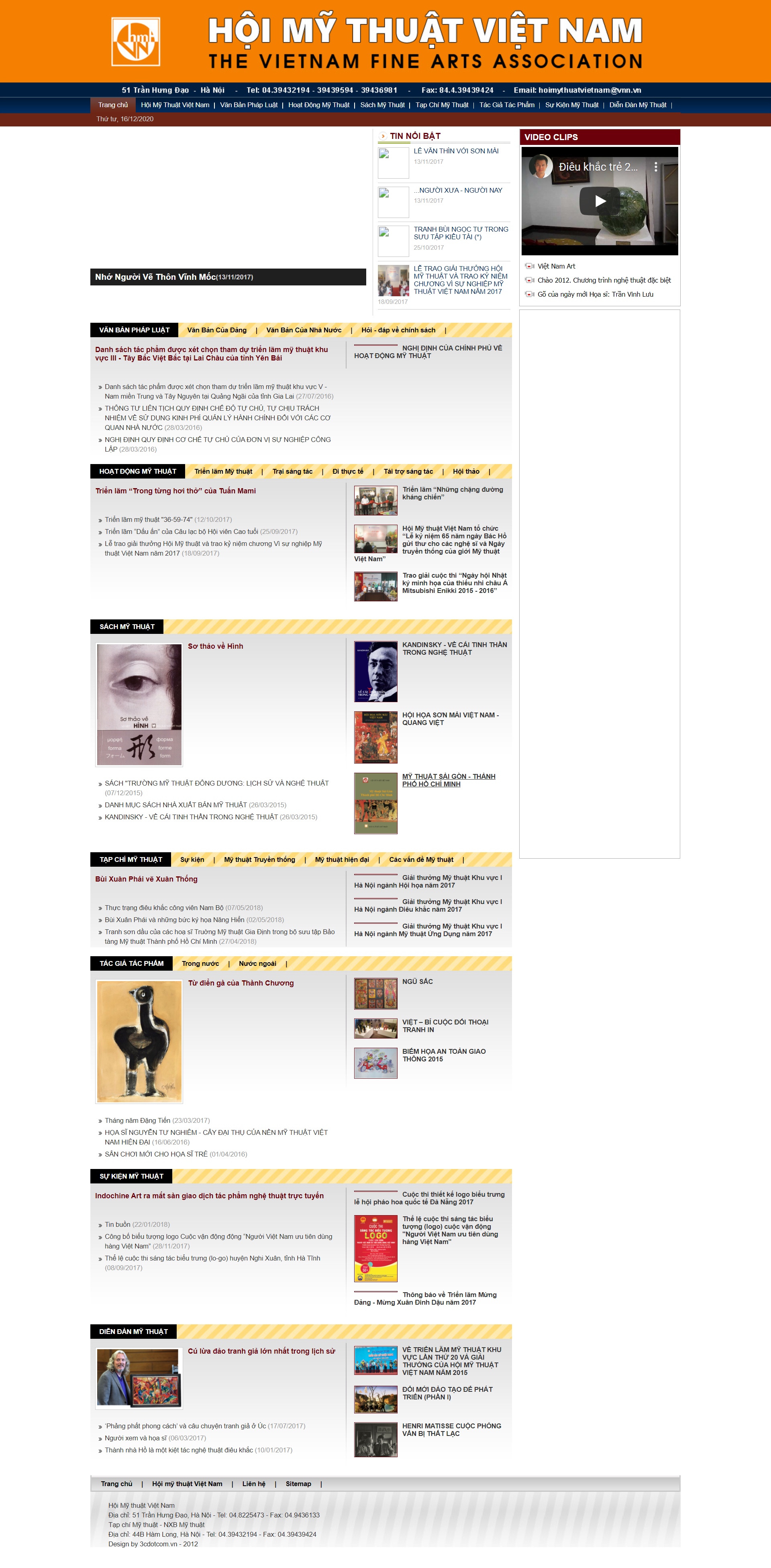 [teppiart] Thiết kế Website Web nghệ thuật mỹ thuật - hoimythuatvietnamvn