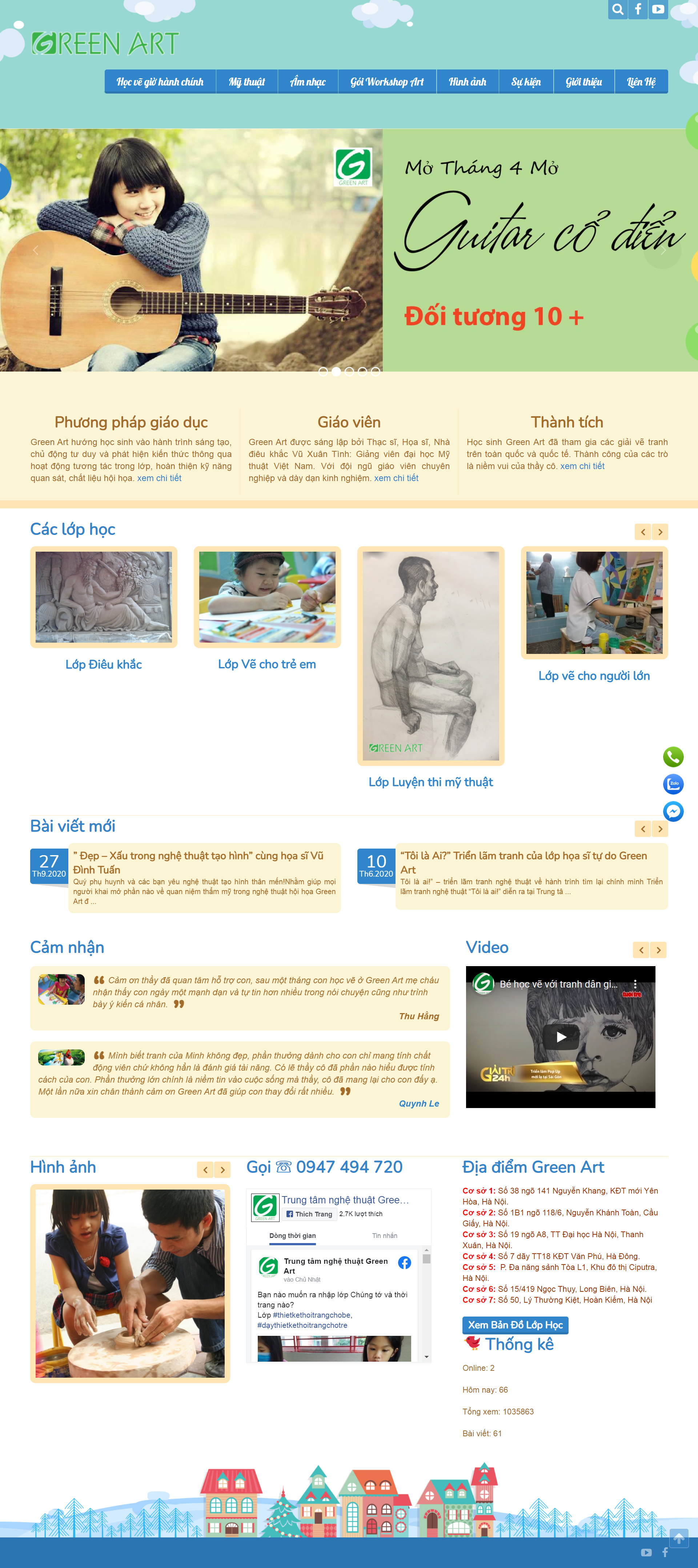 [teppiart] Thiết kế Website Web nghệ thuật mỹ thuật - greenarteduvn