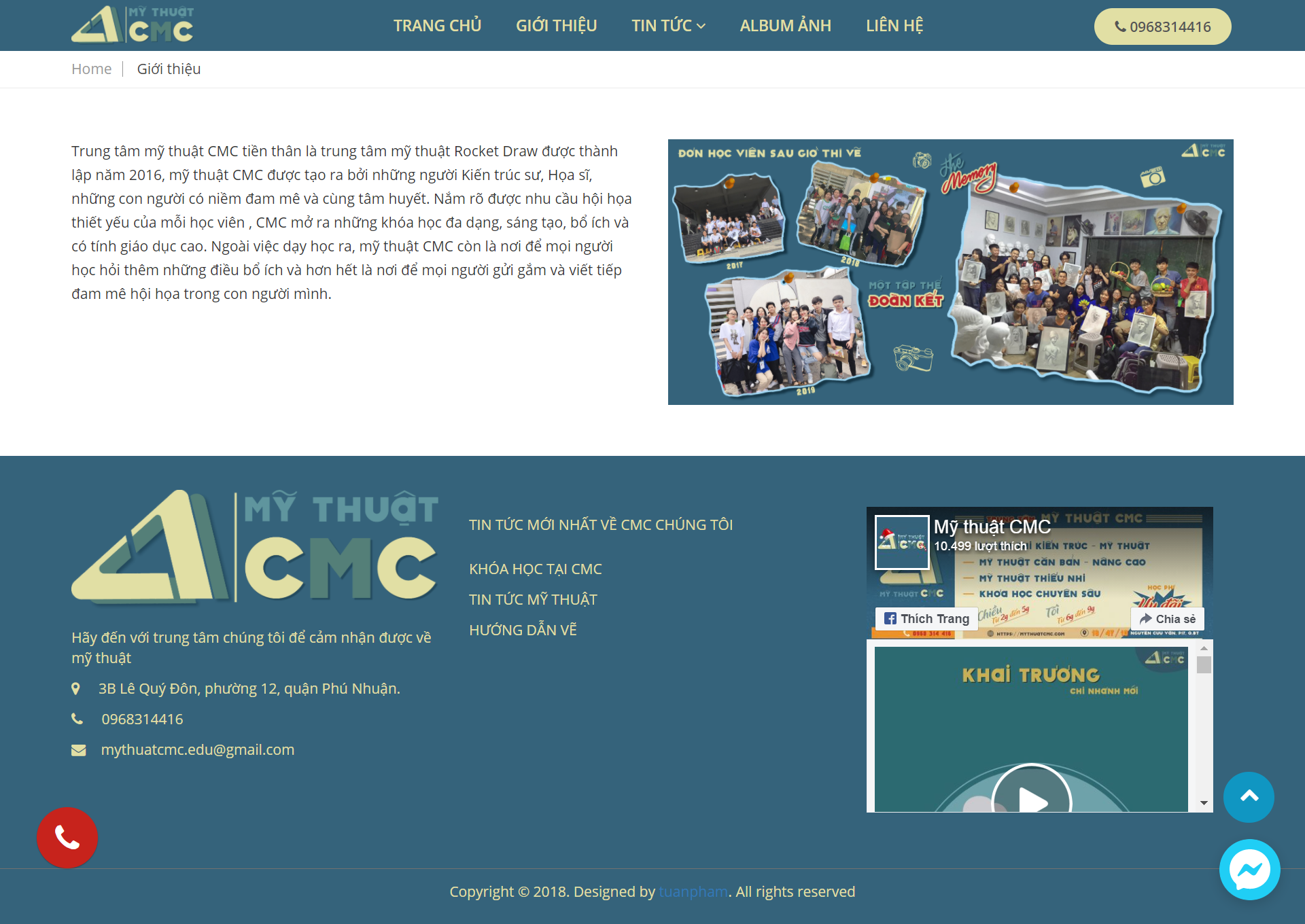 [teppiart] Thiết kế Website Web nghệ thuật mỹ thuật - mythuatcmccom