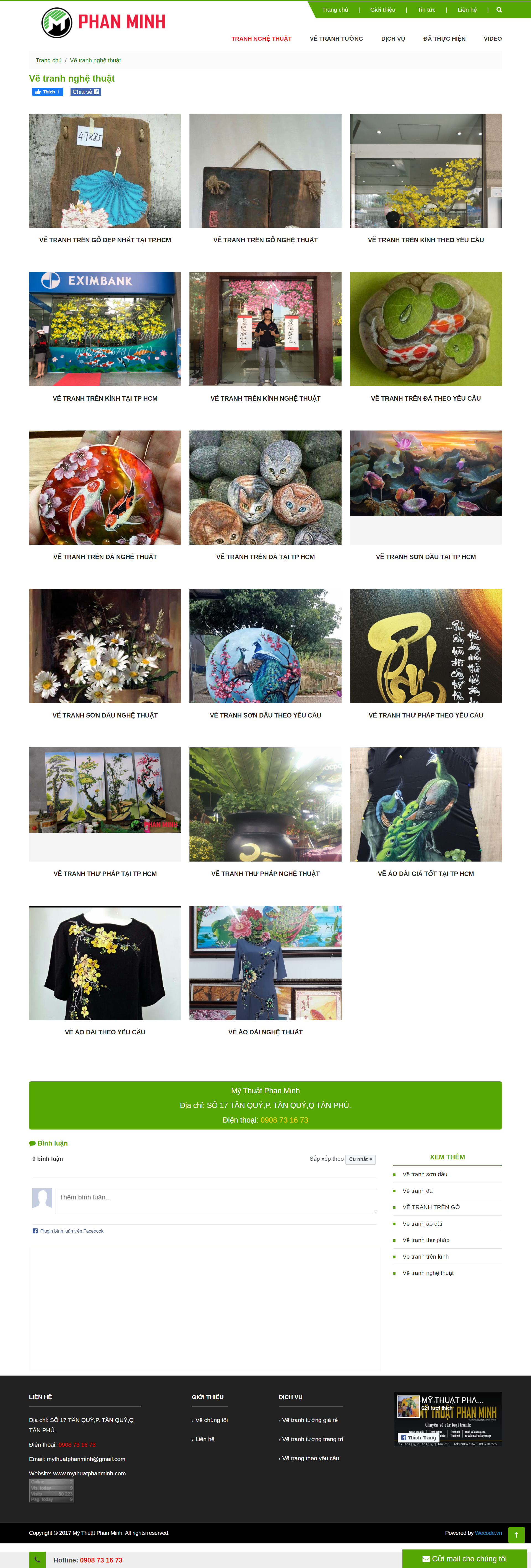 [teppiart] Thiết kế Website Web nghệ thuật mỹ thuật - mythuatphanminhcom