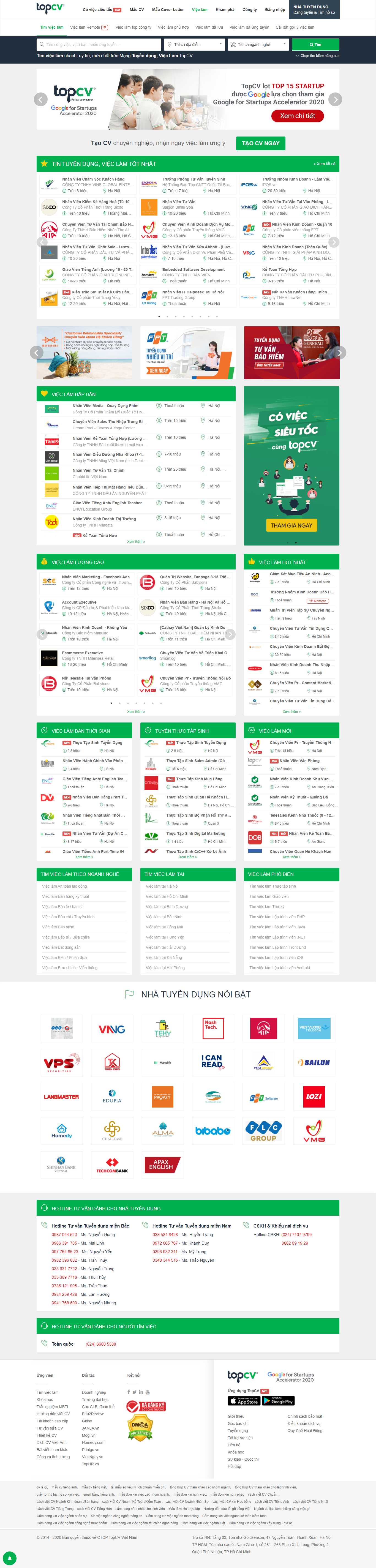 Thiết kế Website Web tuyển dụng - wwwtopcvvn