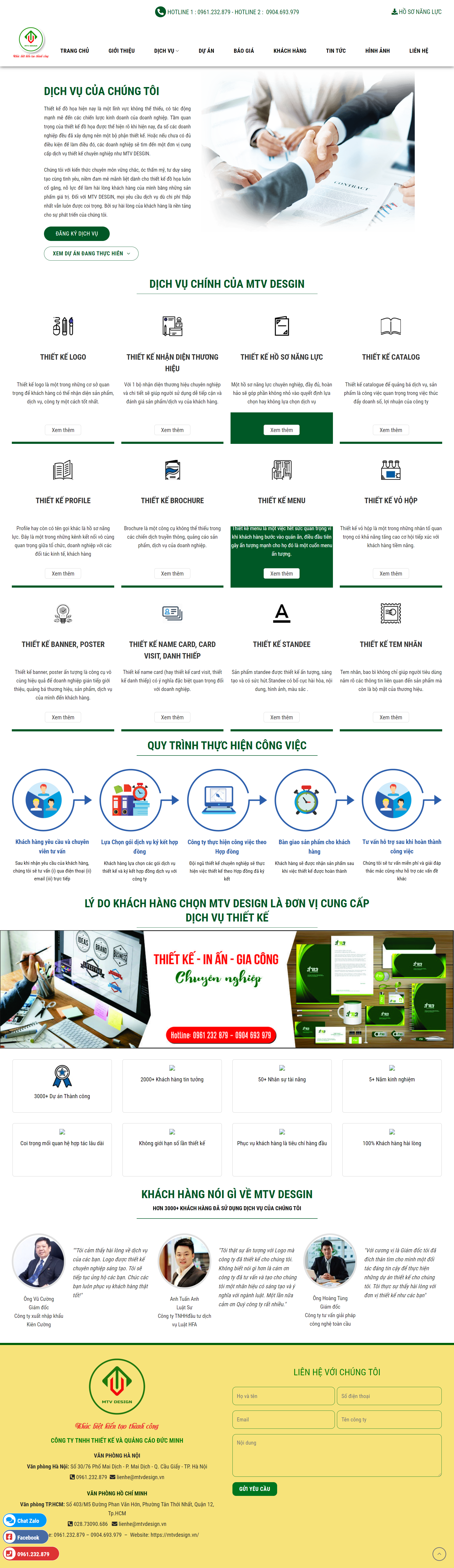 Thiết kế Website Web thương hiệu logo - mtvdesignvn