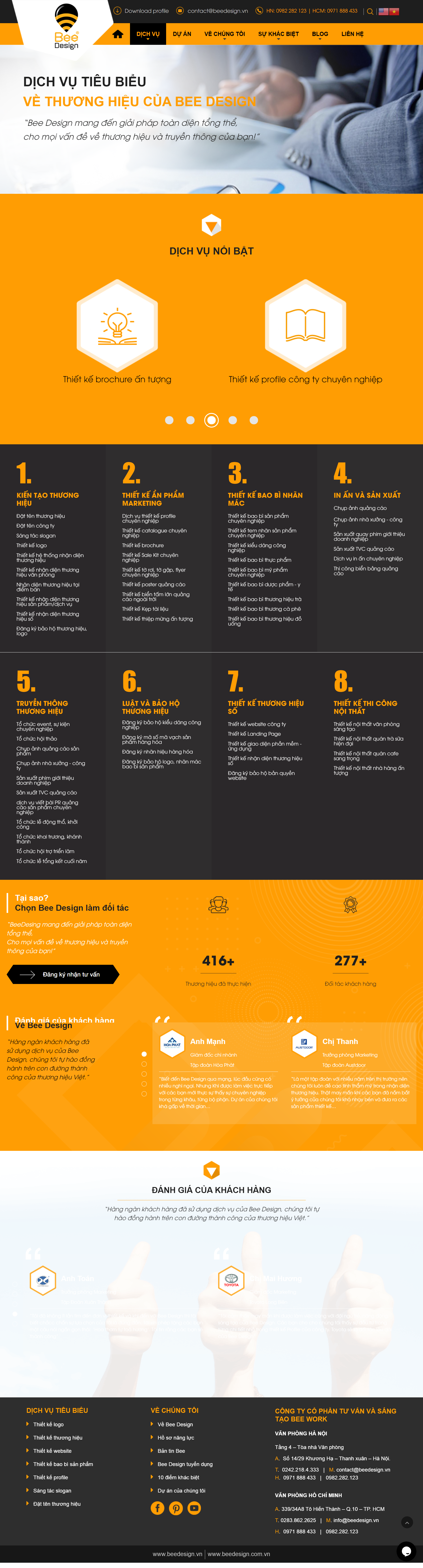 Thiết kế Website Web thương hiệu logo - beedesigncomvn