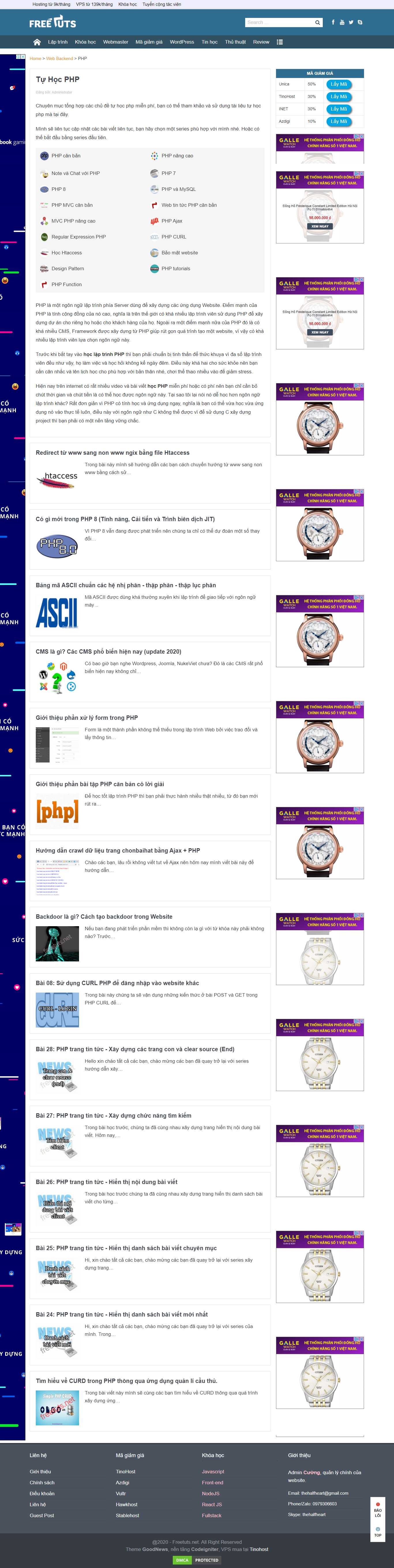 Thiết kế Website Web PHP - freetutsnet
