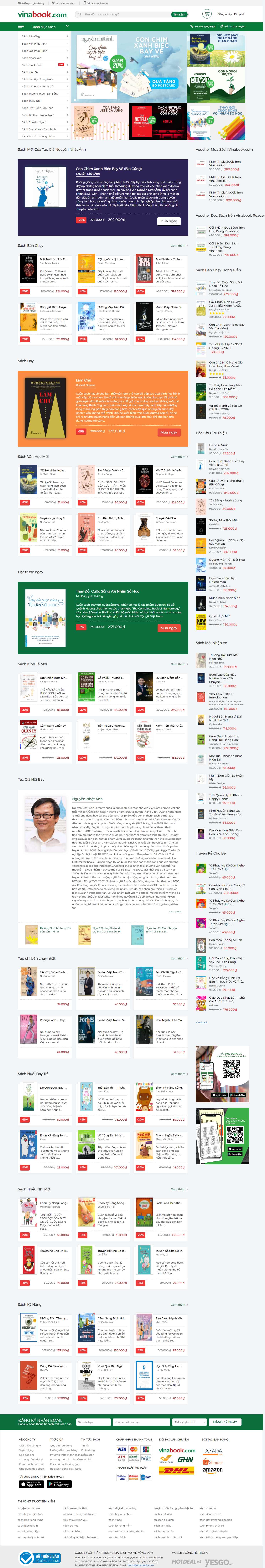 Thiết kế Website Web nhà sách - wwwvinabookcom