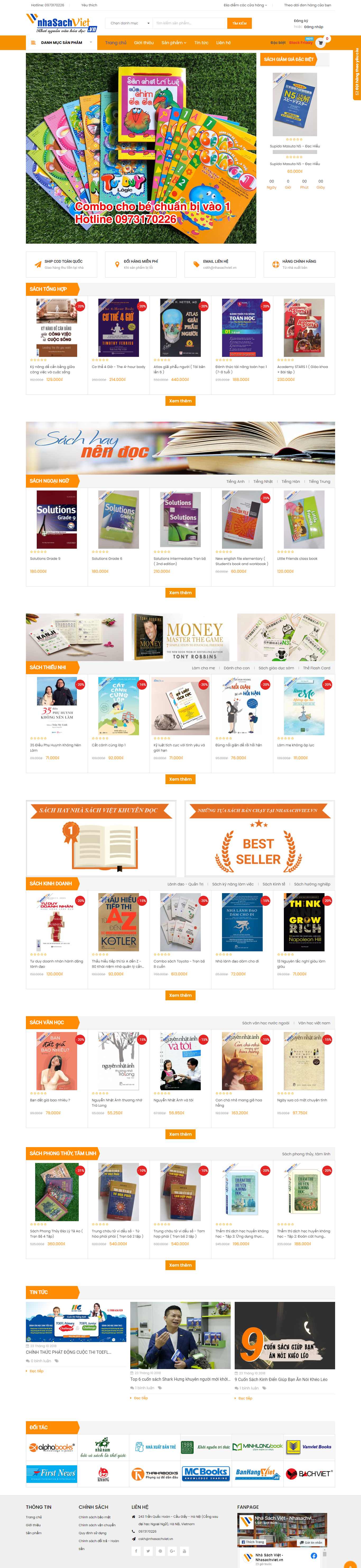 Thiết kế Website Web nhà sách - nhasachvietvn