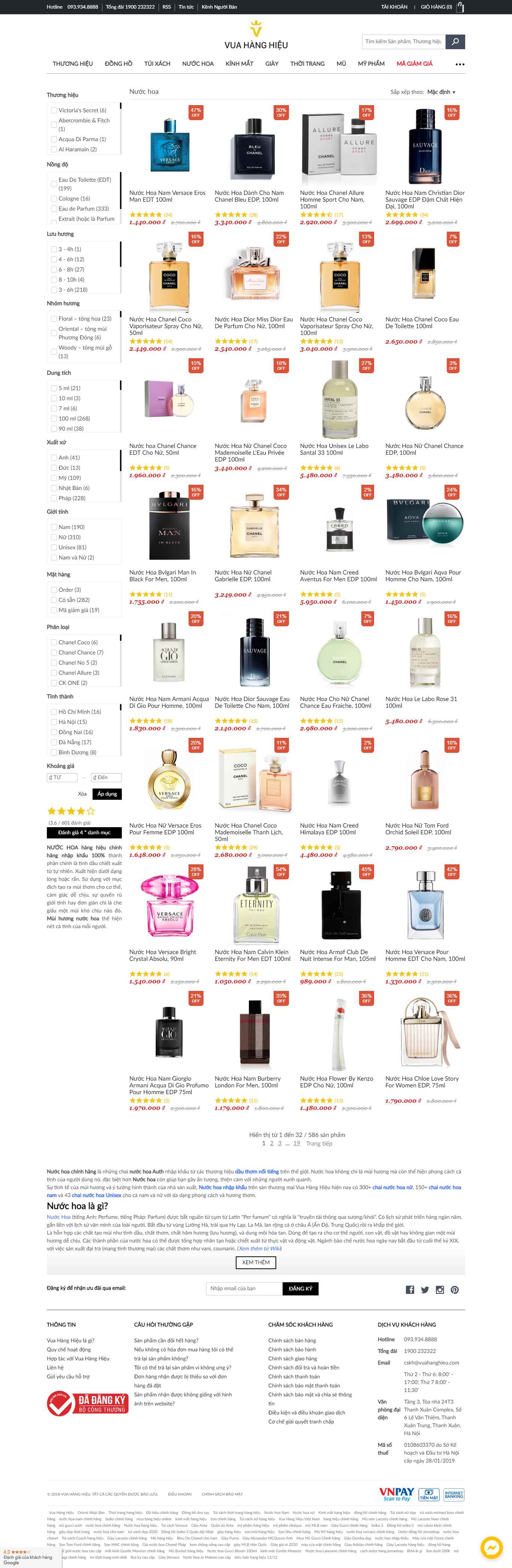 [thegioinuochoa] Thiết kế Website Web nước hoa - vuahanghieucom