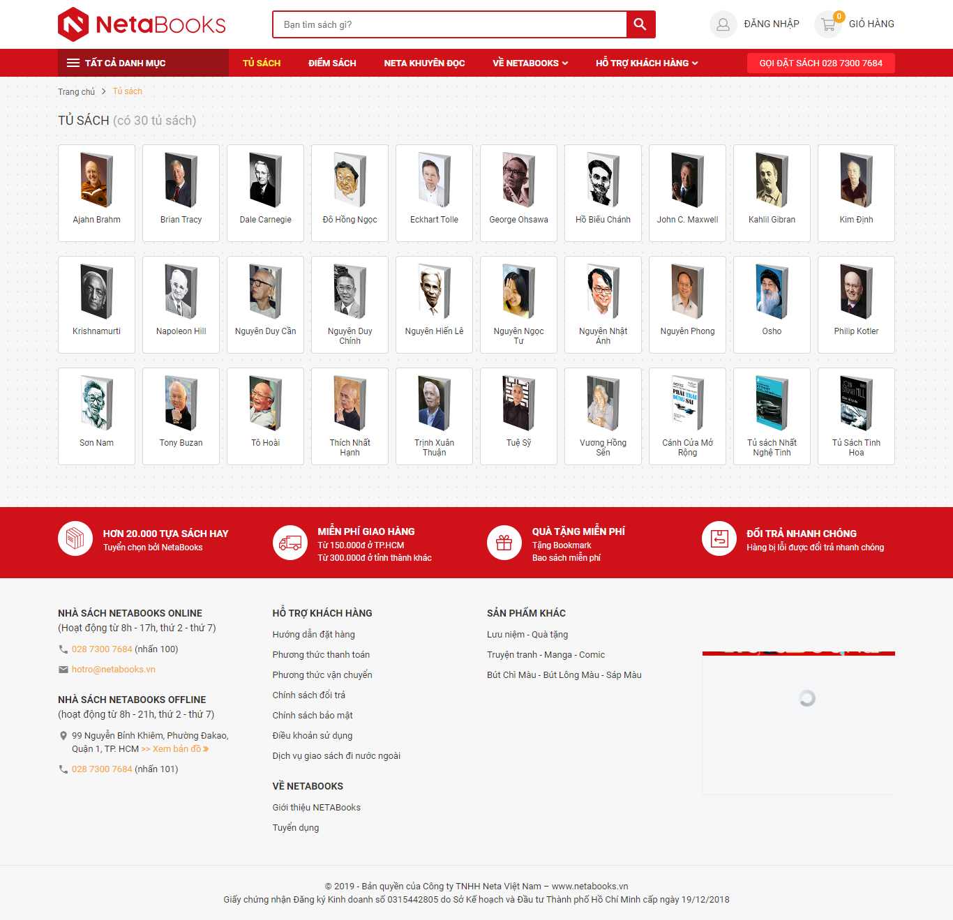 Thiết kế Website Web nhà sách - wwwnetabooksvn