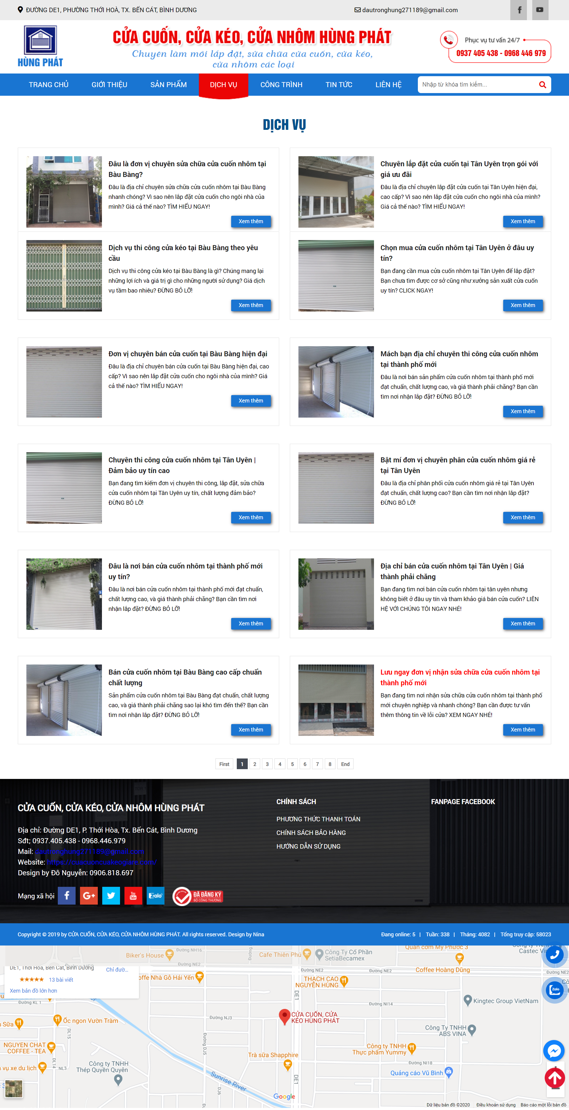 Thiết kế Website web cửa kéo - cuacuoncuakeogiarecom