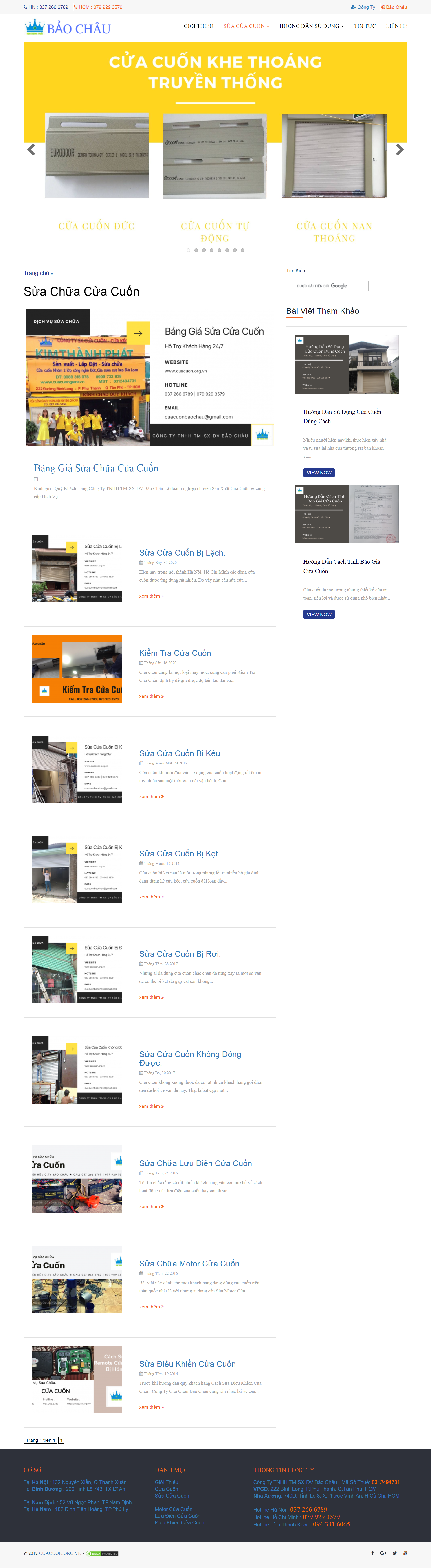 Thiết kế Website web cửa kéo - cuacuonorgvn