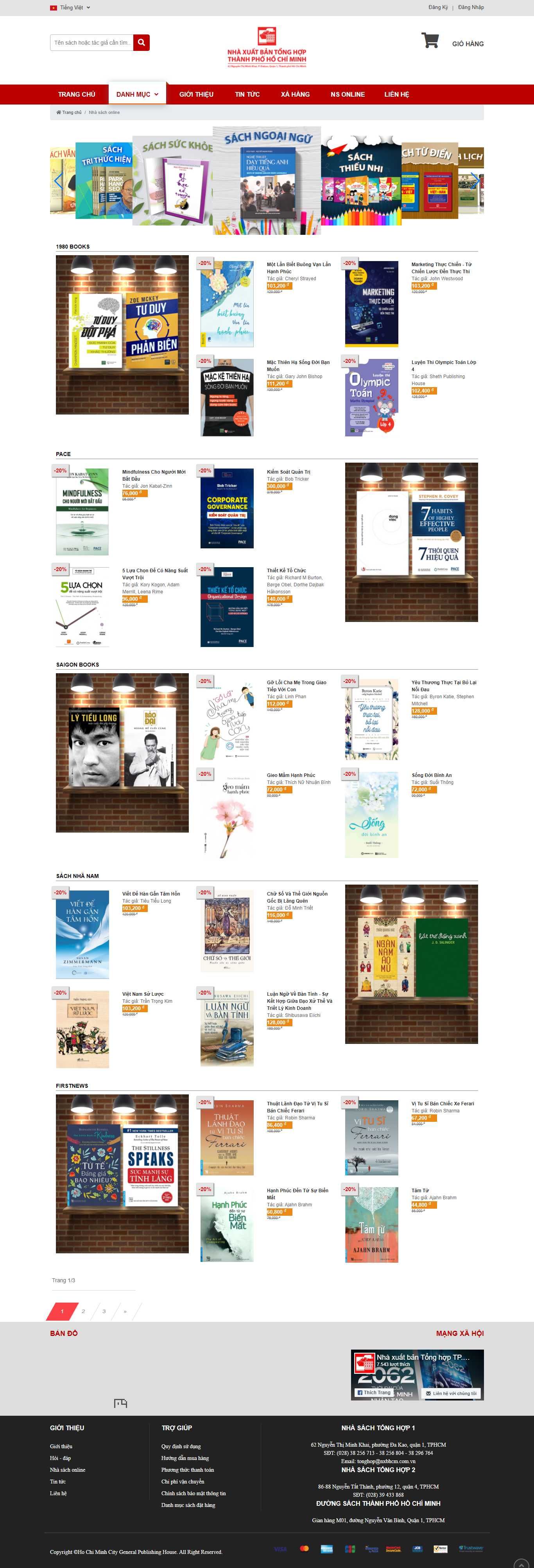 Thiết kế Website Web nhà sách - nxbhcmcomvn